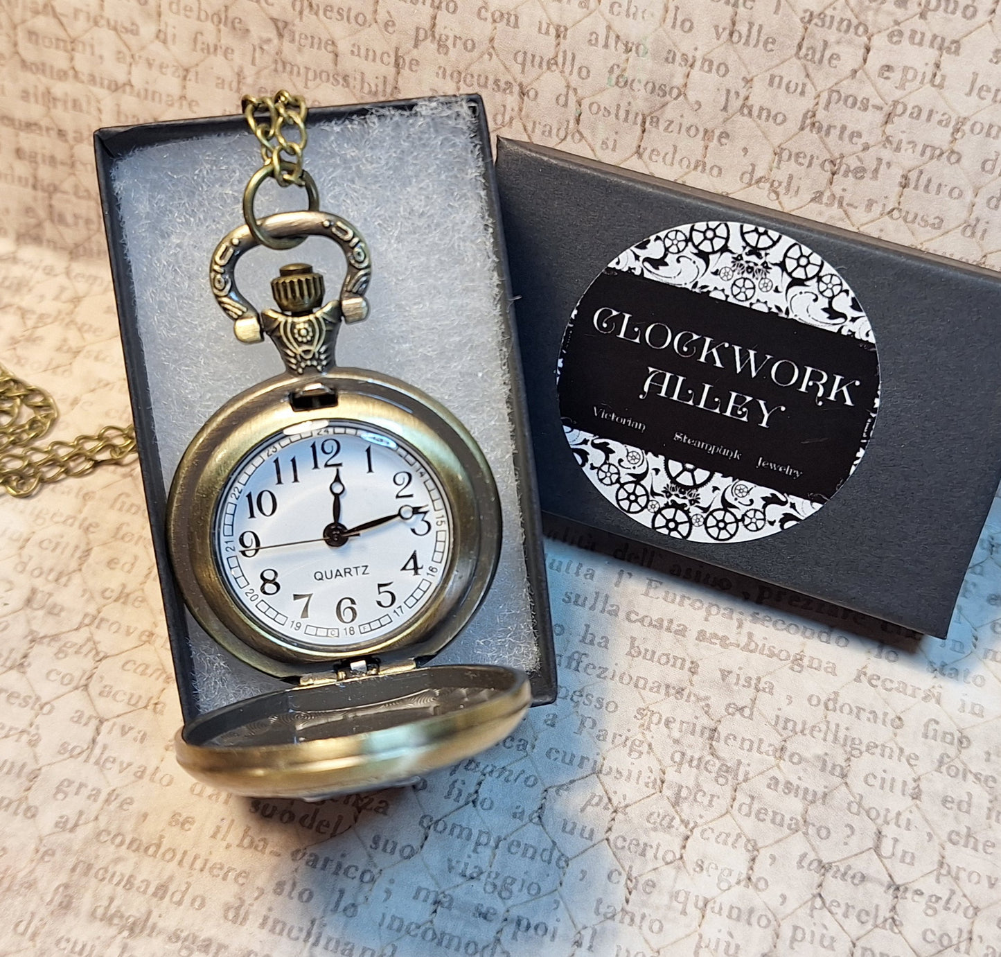 Working Police Box Pocket Watch Necklace