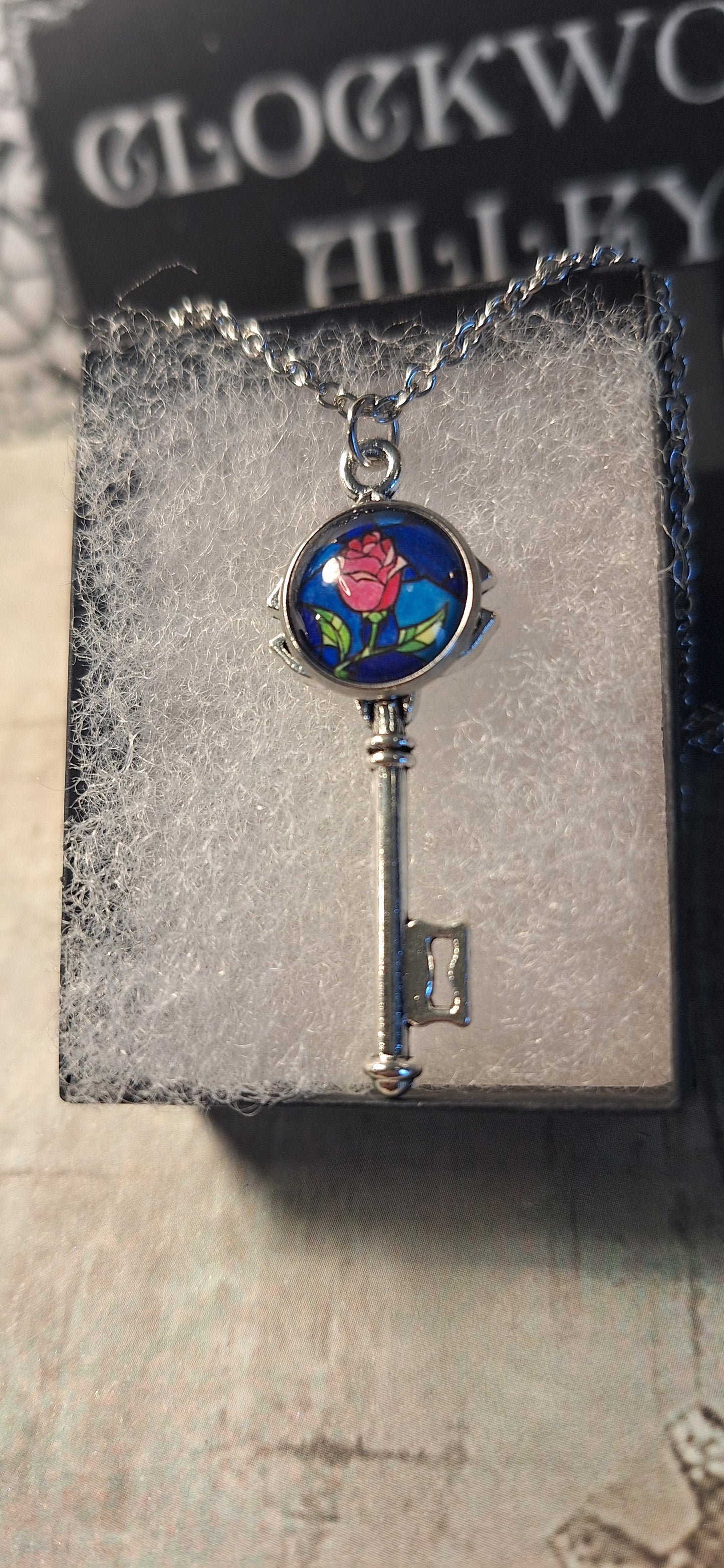 Rose Key Necklace
