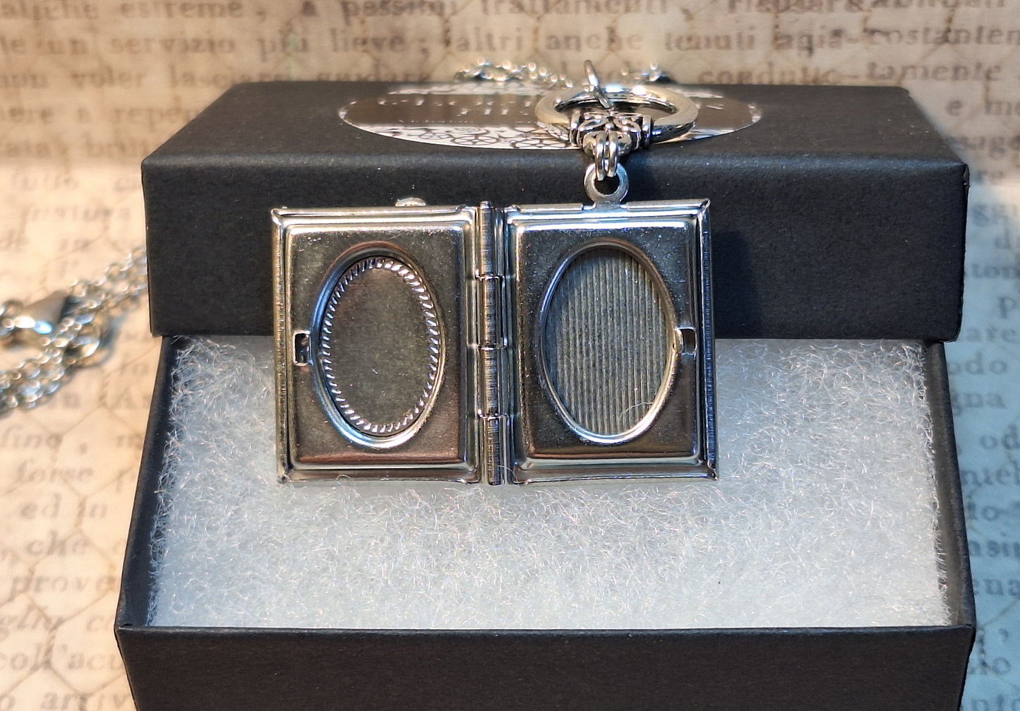 Red Anotomical Heart Book Locket Necklace