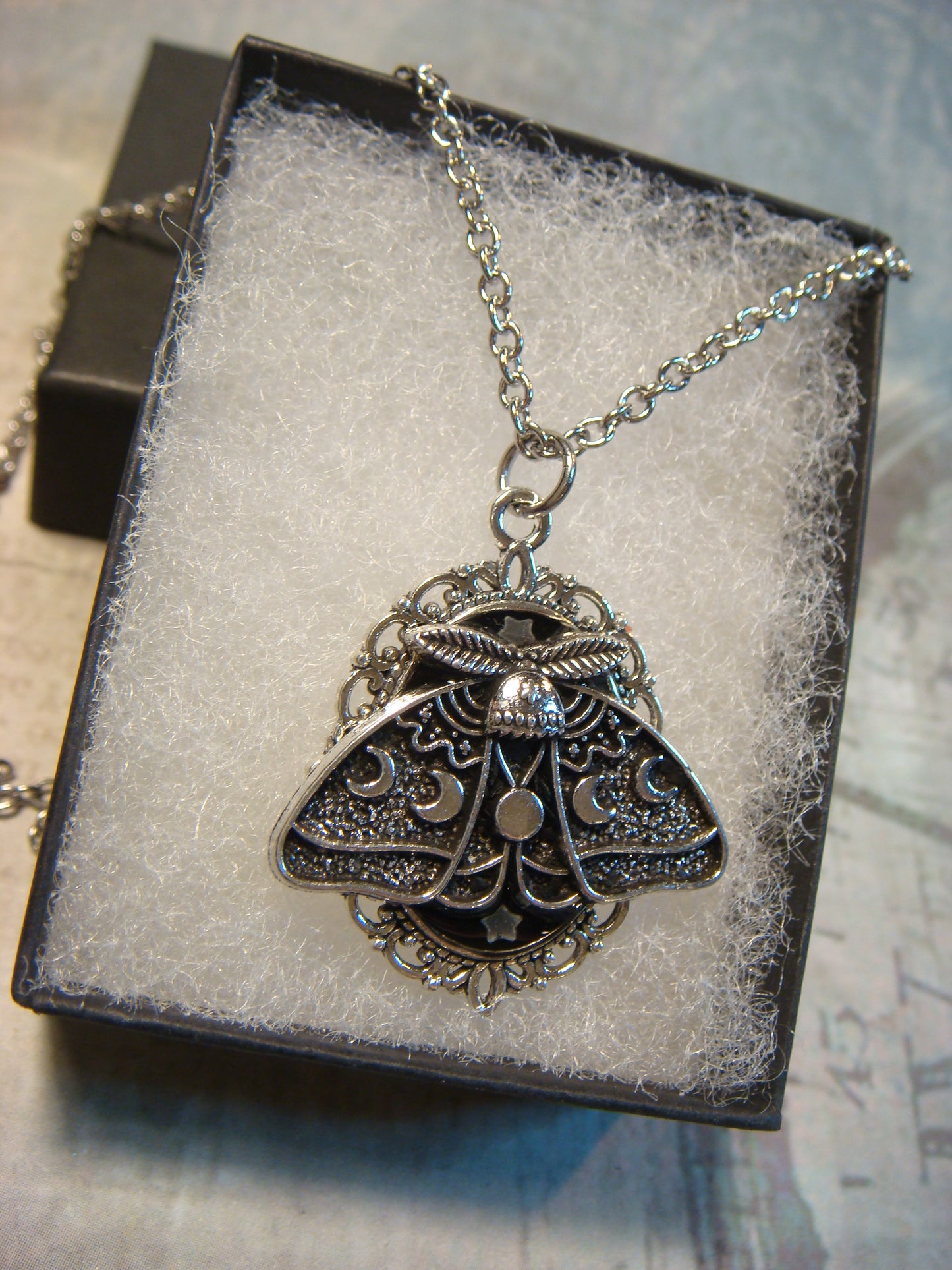 Lunar Moth Small Ornate Necklace