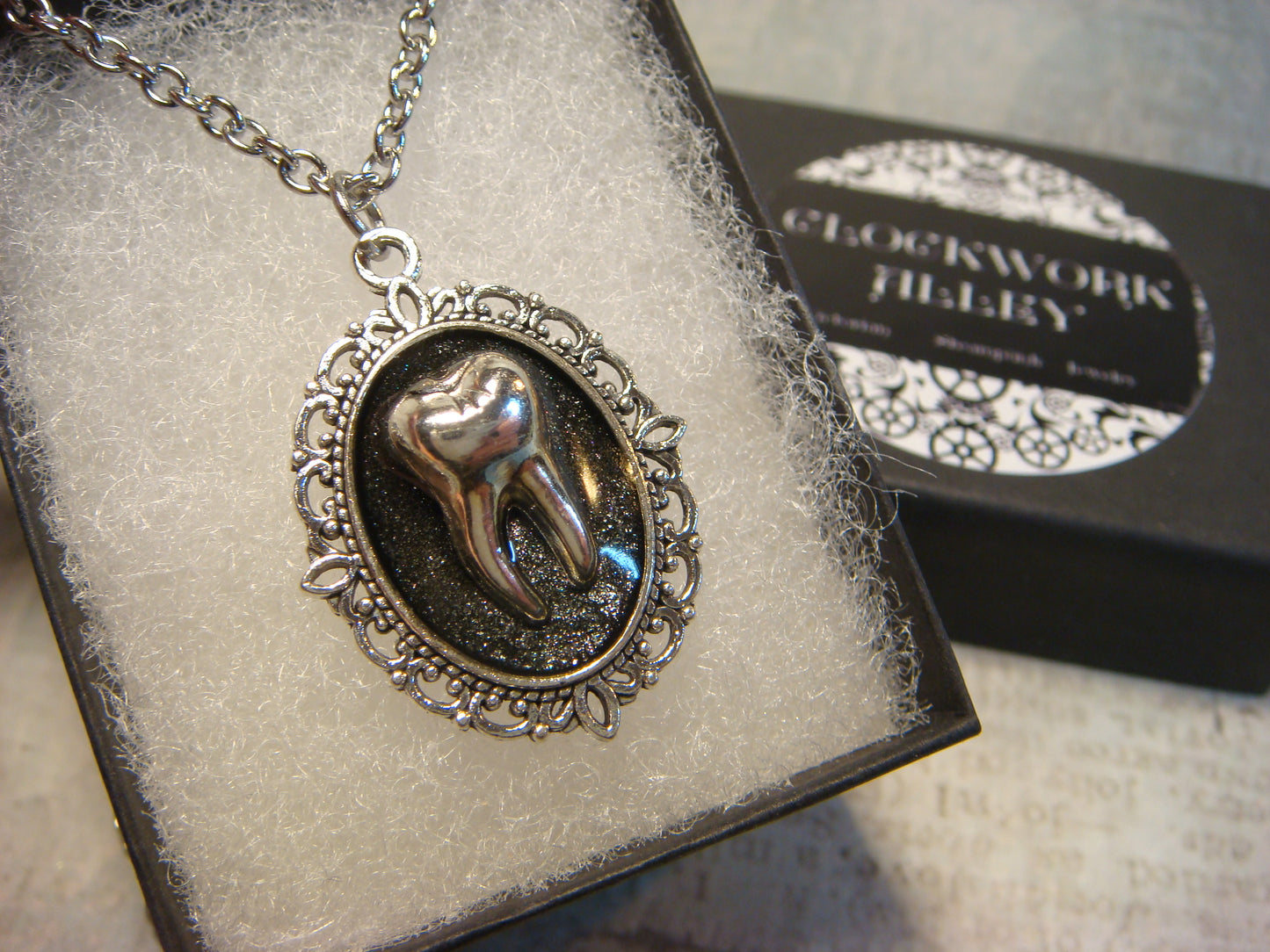 Tooth Small Ornate Necklace