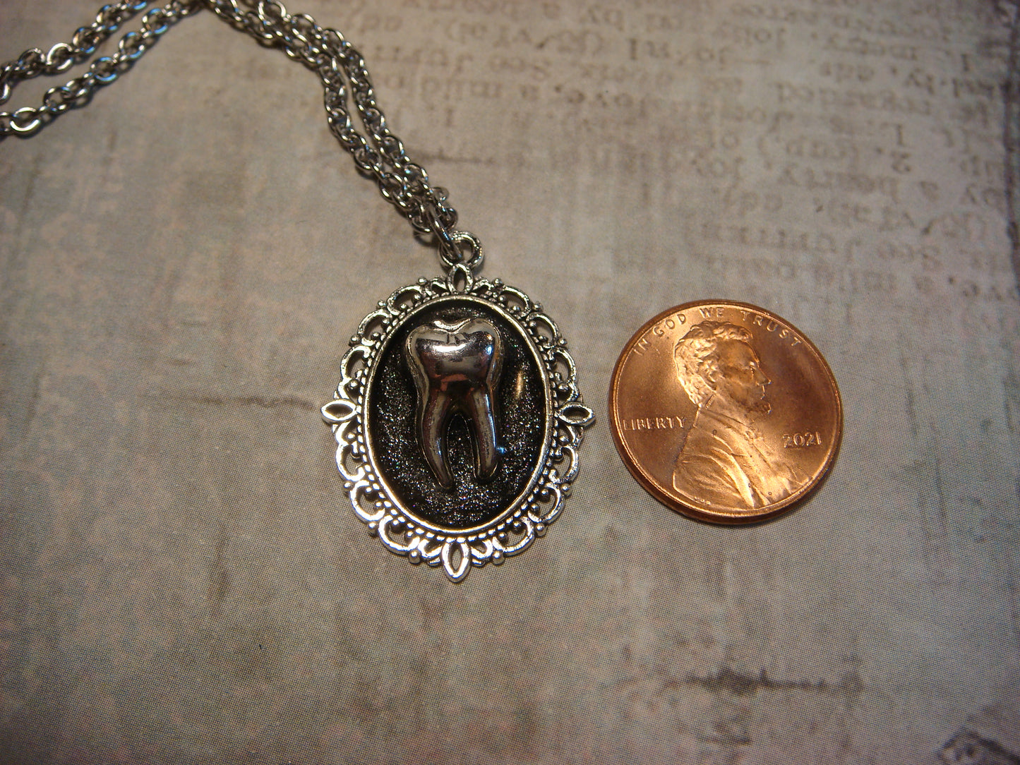 Tooth Small Ornate Necklace