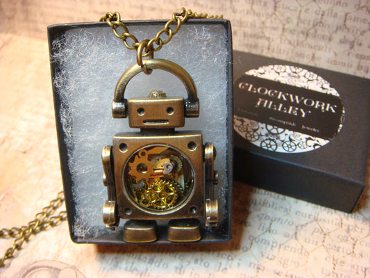 Steampunk Robot Necklace