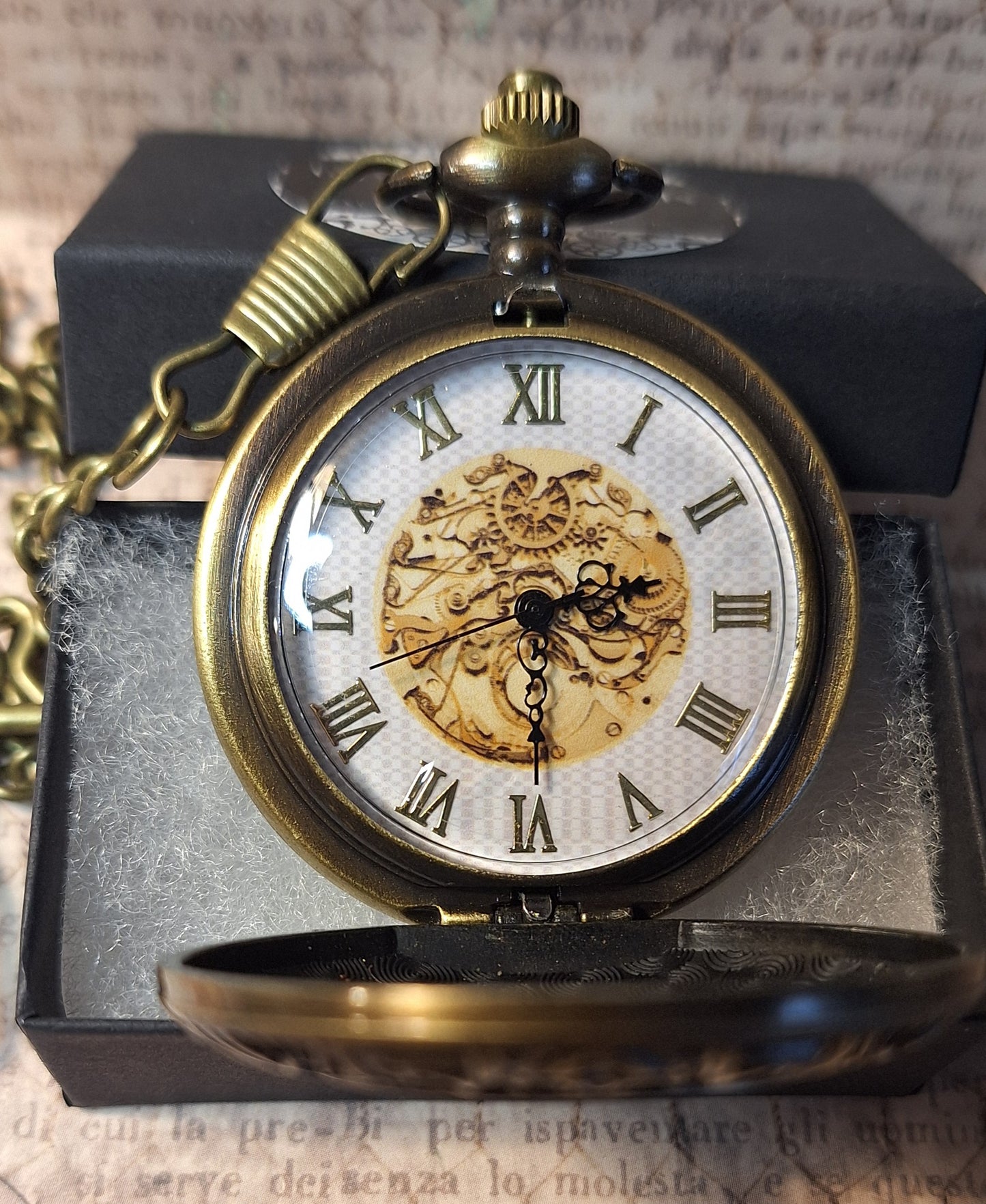 Working Lovecraft Zodiac Pocket Watch with Fob Chain