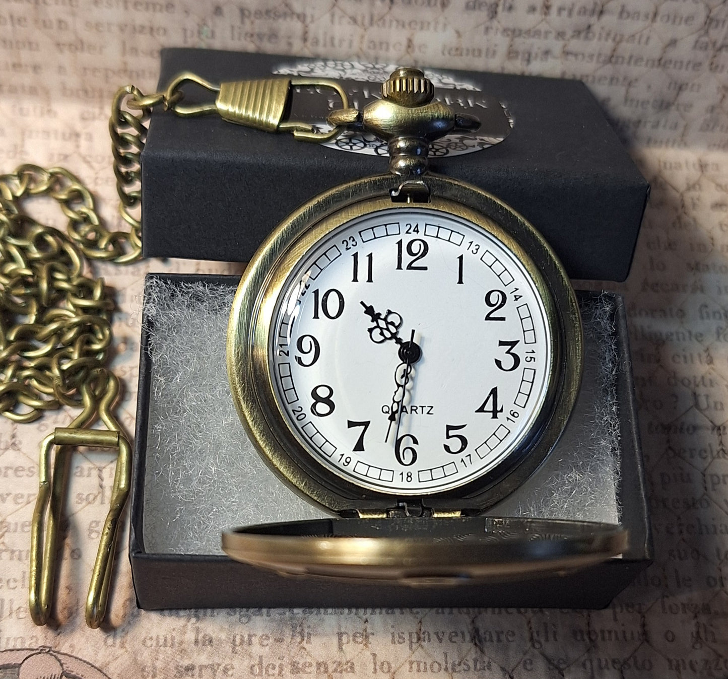 Working Free Mason Pocket Watch with Fob Chain