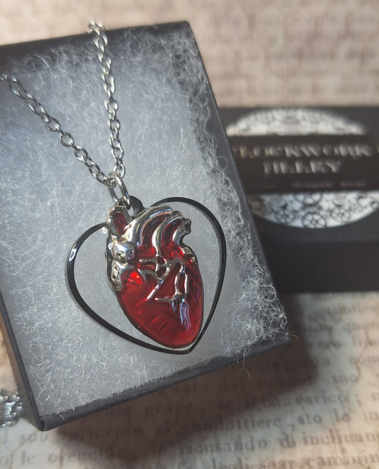 Anatomical Heart Pendant Necklace