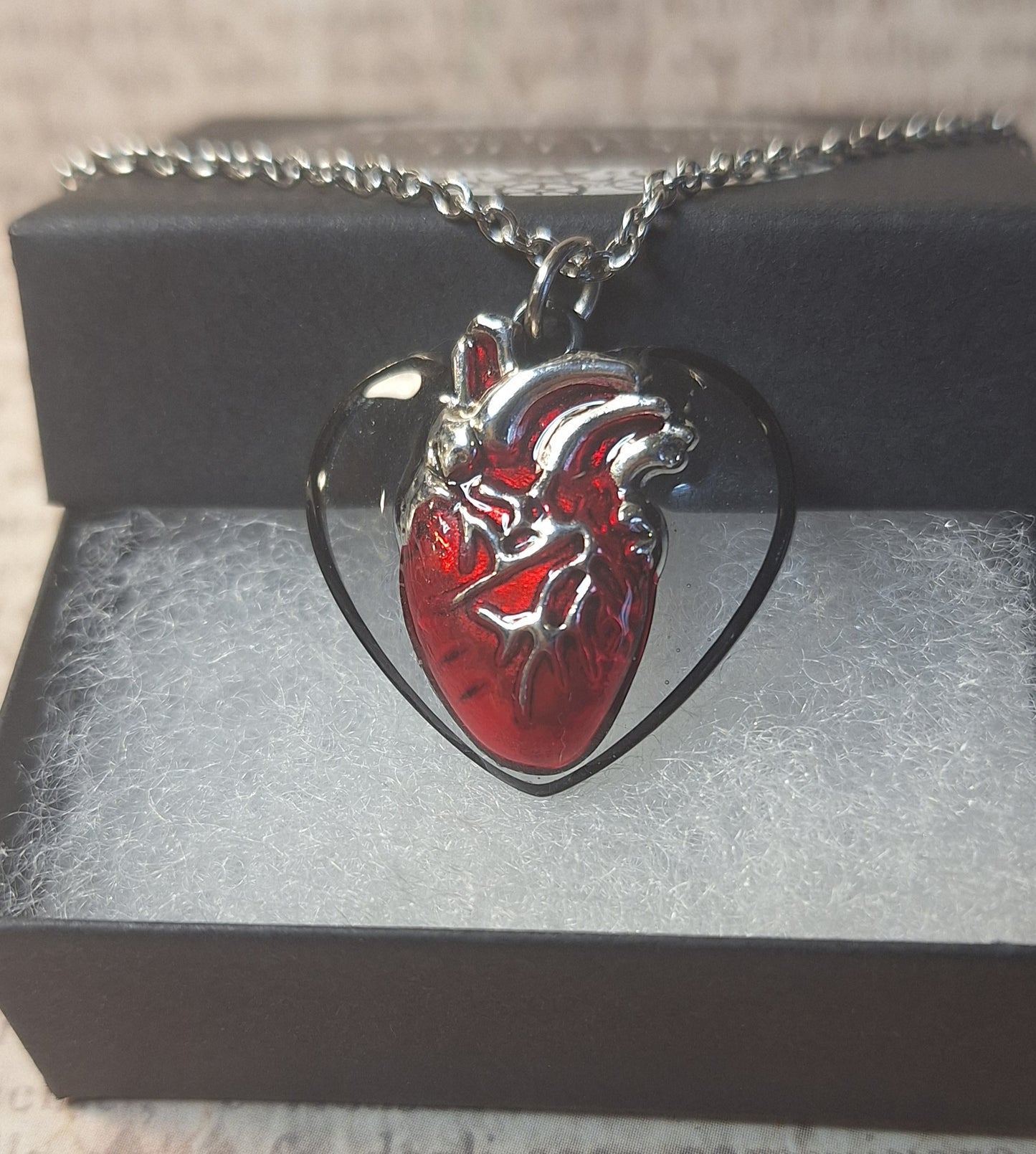 Anatomical Heart Pendant Necklace