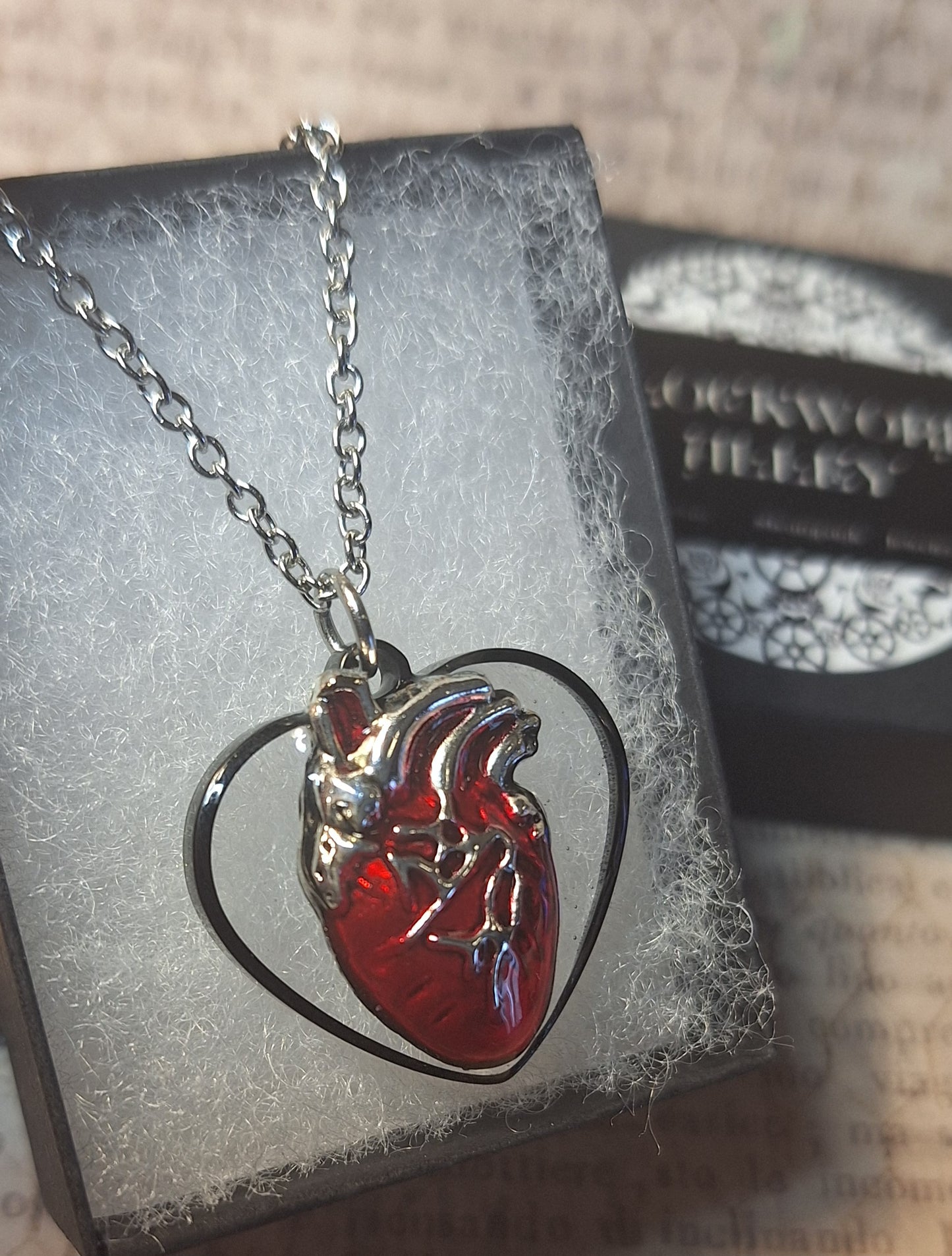 Anatomical Heart Pendant Necklace