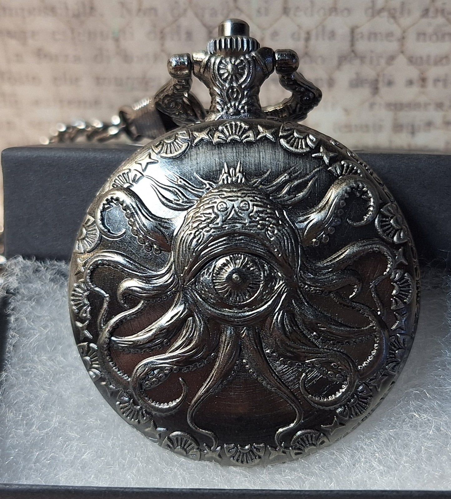 Gaming Dice Holder Pocket Watch with Fob Chain