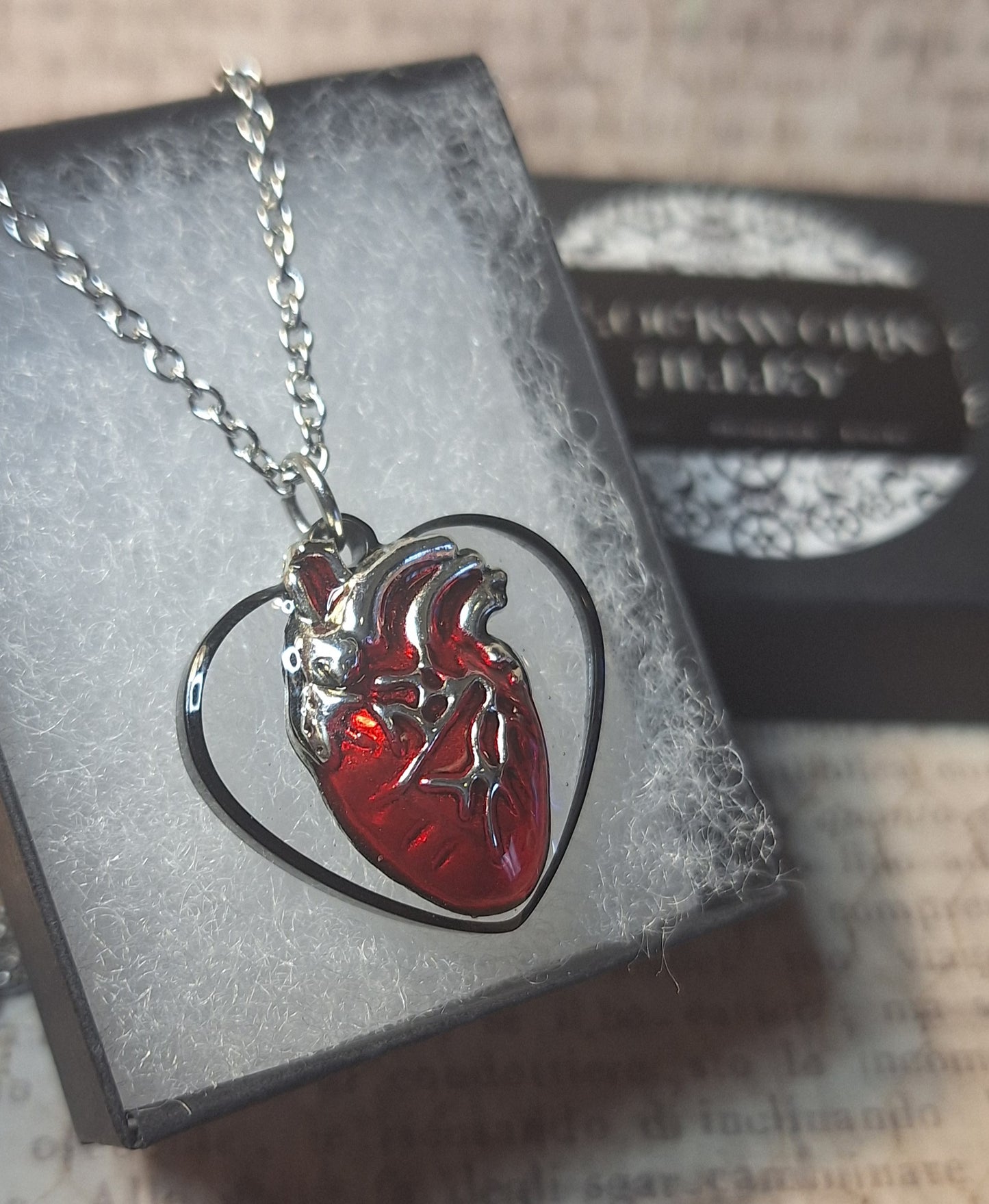 Anatomical Heart Pendant Necklace