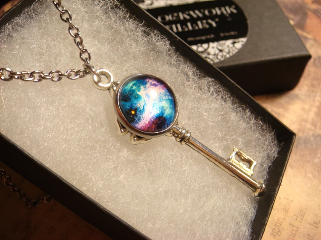 Nebula Galaxy Image Key Necklace