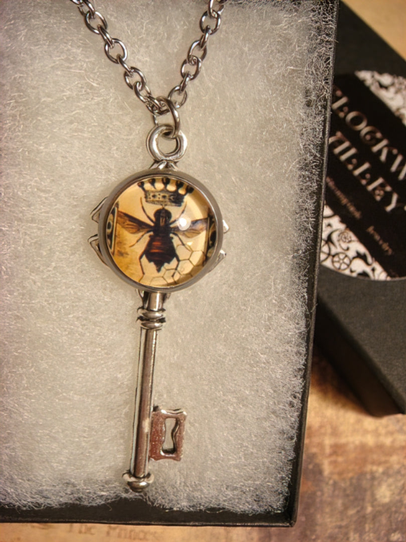 Queen Bee Image Key Necklace