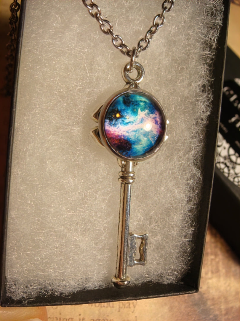 Nebula Galaxy Image Key Necklace
