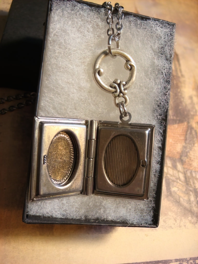 Octopus Oval Book Locket Necklace