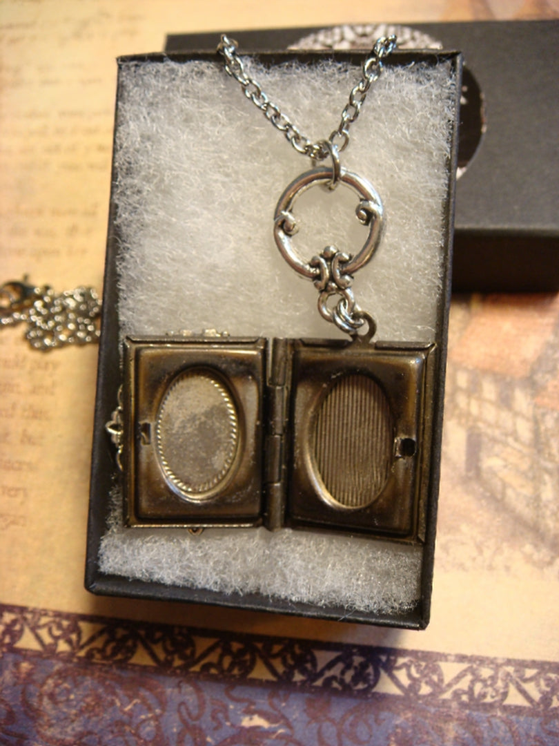 Mermaid Ornate Book Locket Necklace