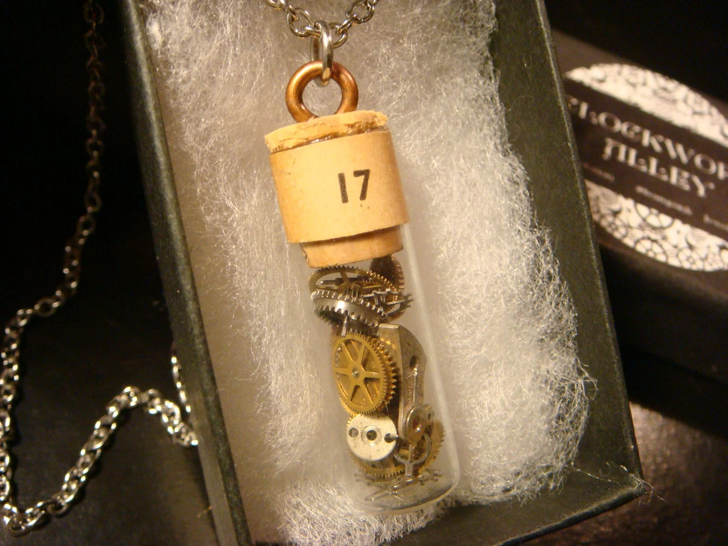 Watchmaker's Vial with Loose Parts Bottle Necklace