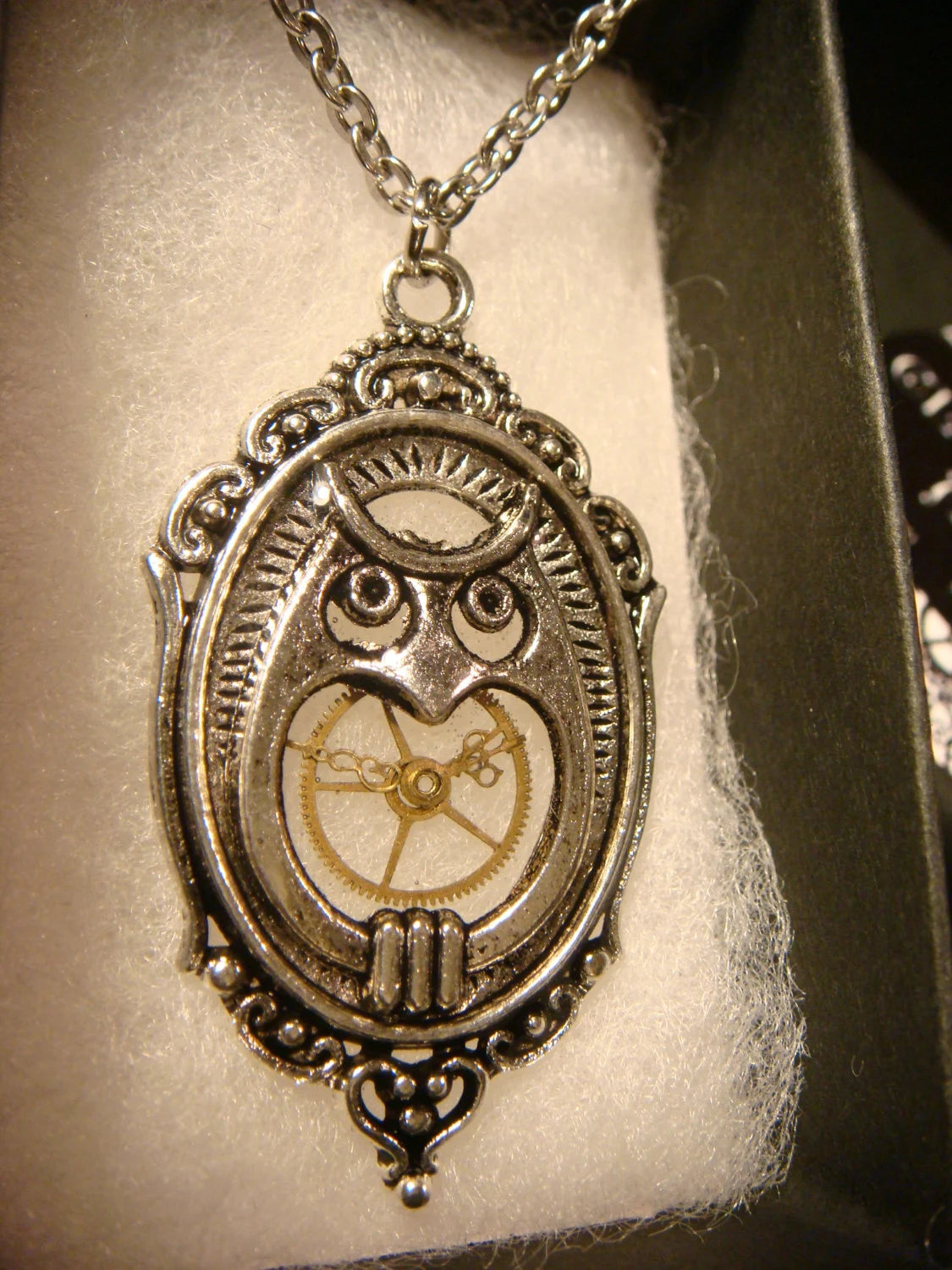 Owl Gear See-thru Ornate Necklace