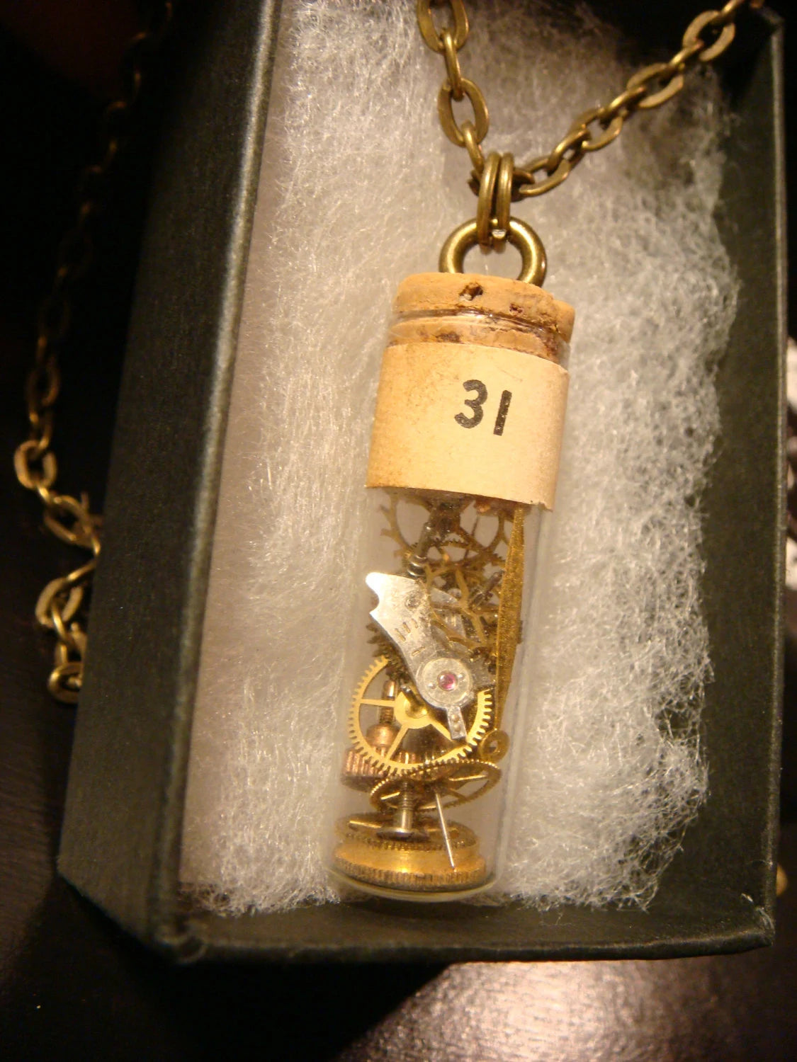 Watchmaker's Vial with Loose Parts Bottle Necklace