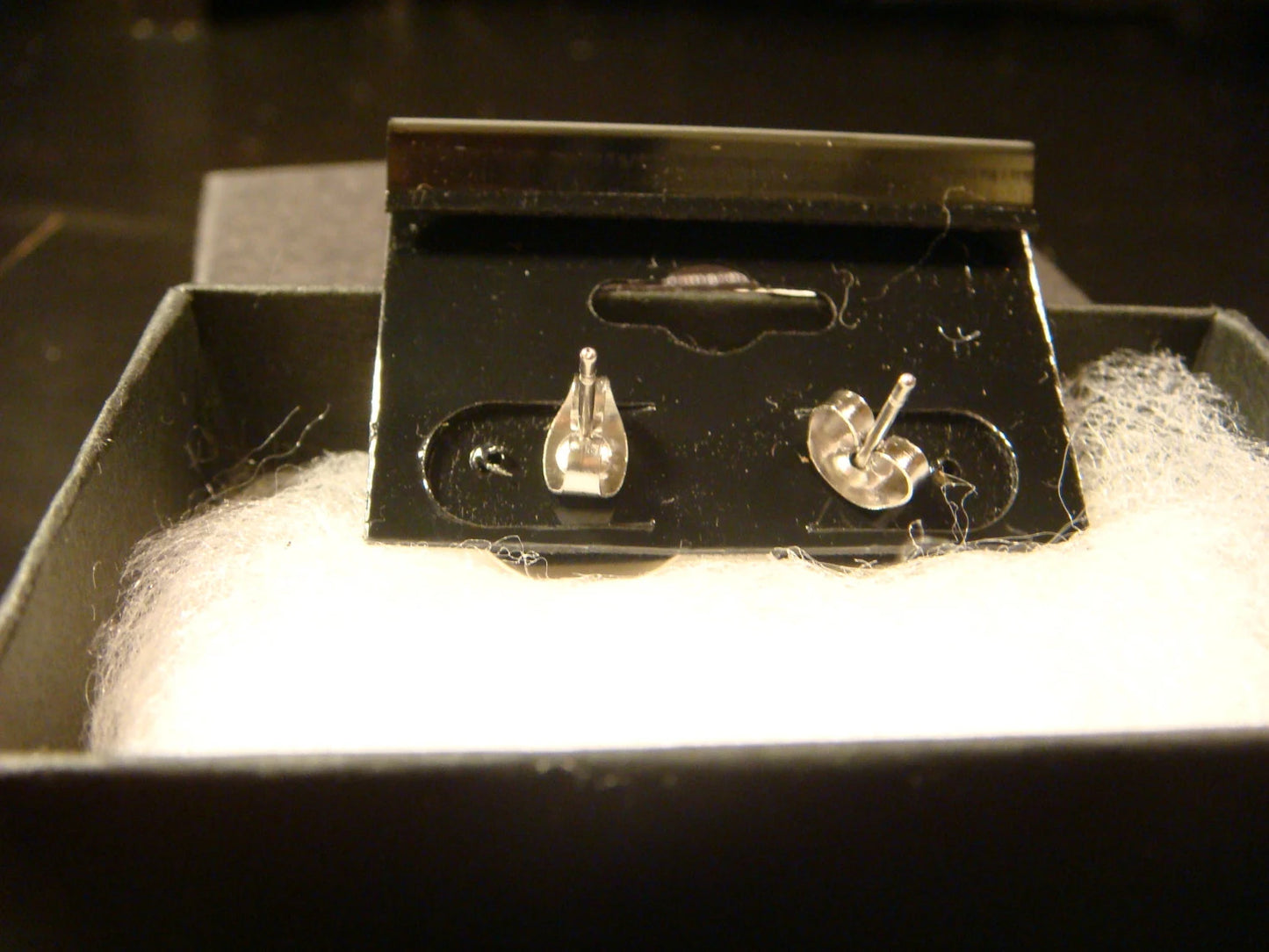 Butterfly Clock Image Stainless Steel Stud Earrings