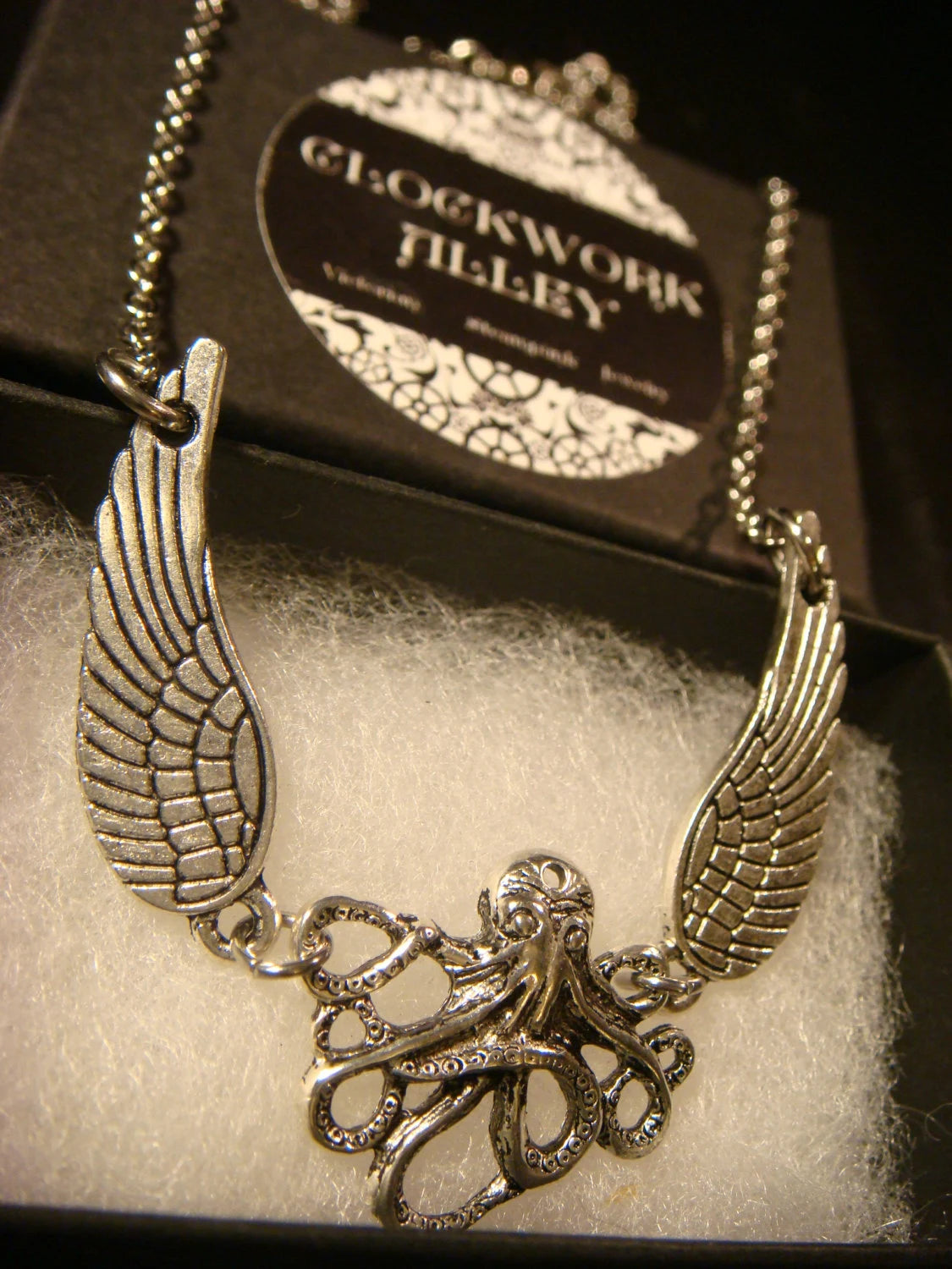 Octopus with Wings Necklace
