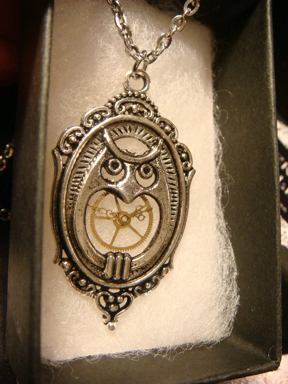 Owl Gear See-thru Ornate Necklace