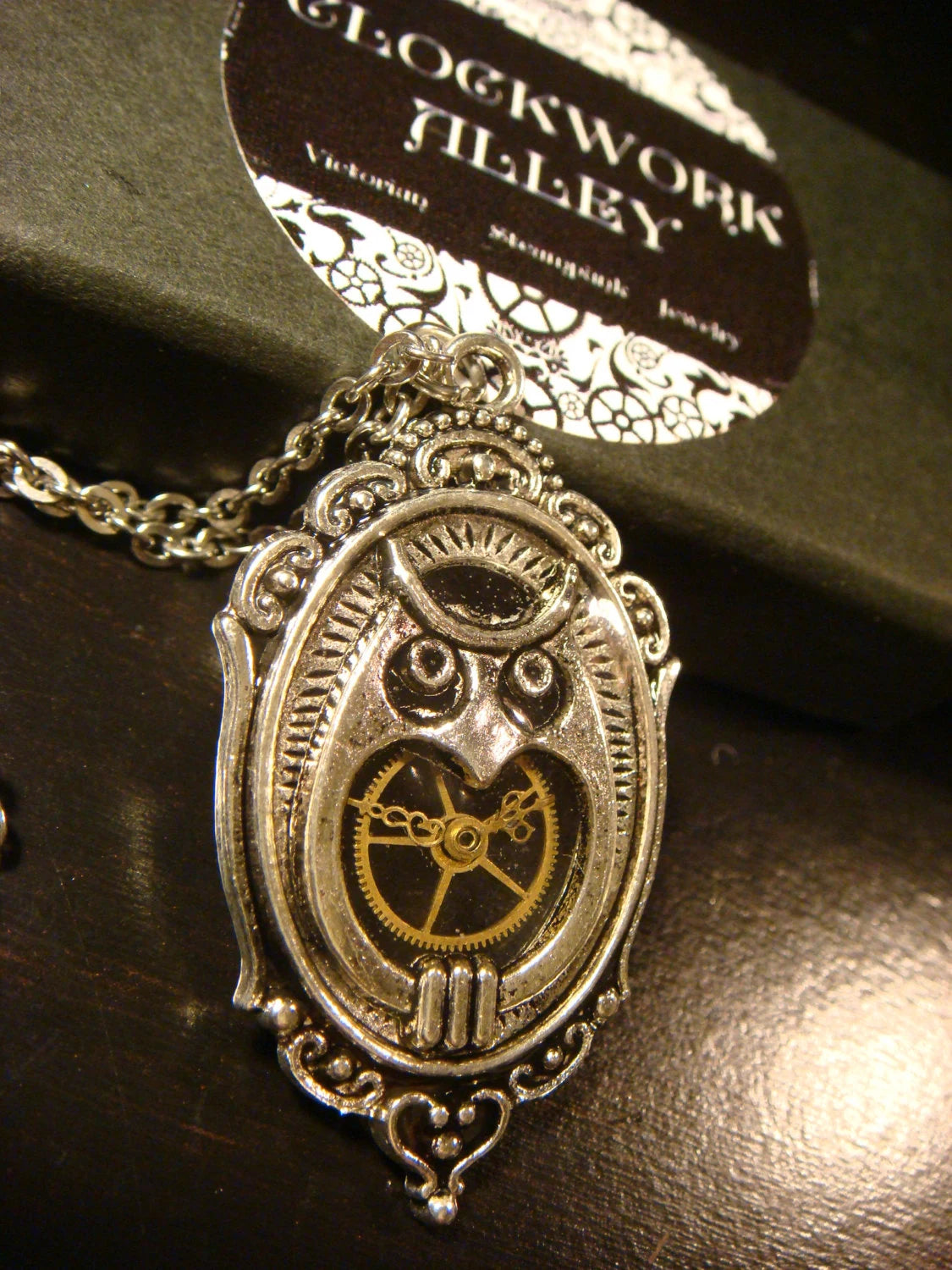 Owl Gear See-thru Ornate Necklace