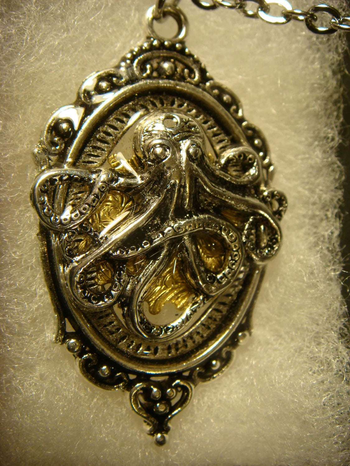 Octopus Kraken Gear in Ornate Necklace