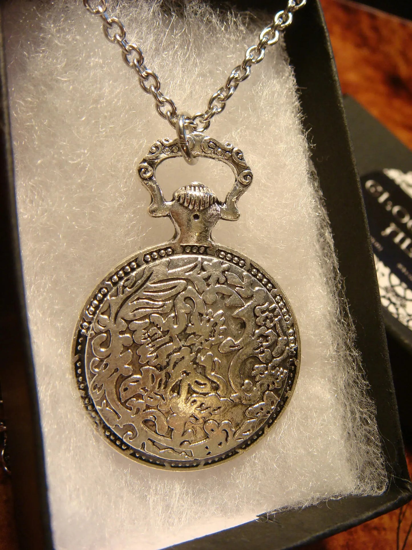 Tree of Life over Victorian Clock Pocket Watch Pendant Necklace