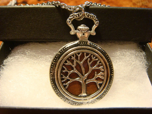 Tree of Life Pocket Watch Pendant Necklace