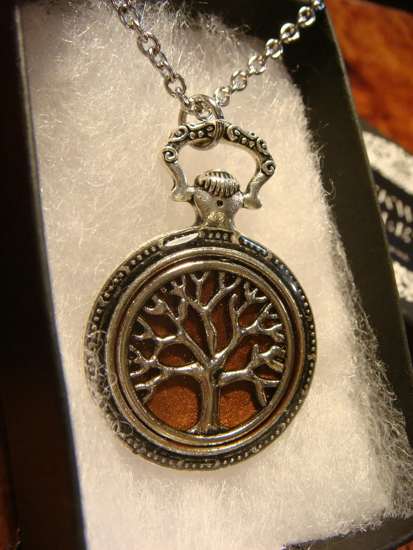Tree of Life Pocket Watch Pendant Necklace