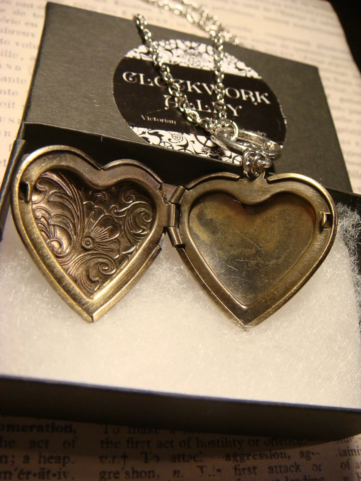 Tree of Life Heart Locket Necklace in Antique Silver and Bronze