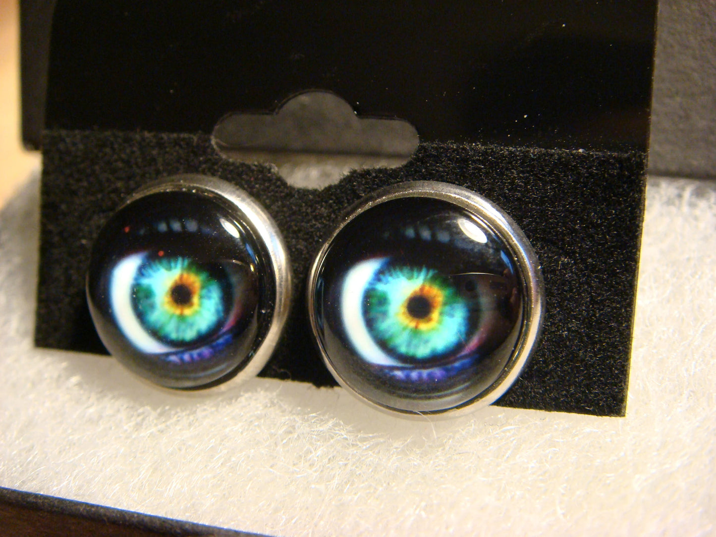 Eye Image Stainless Steel Stud Earrings