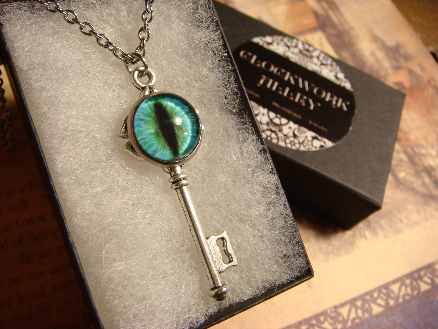 Dragon Eye Image Key Necklace