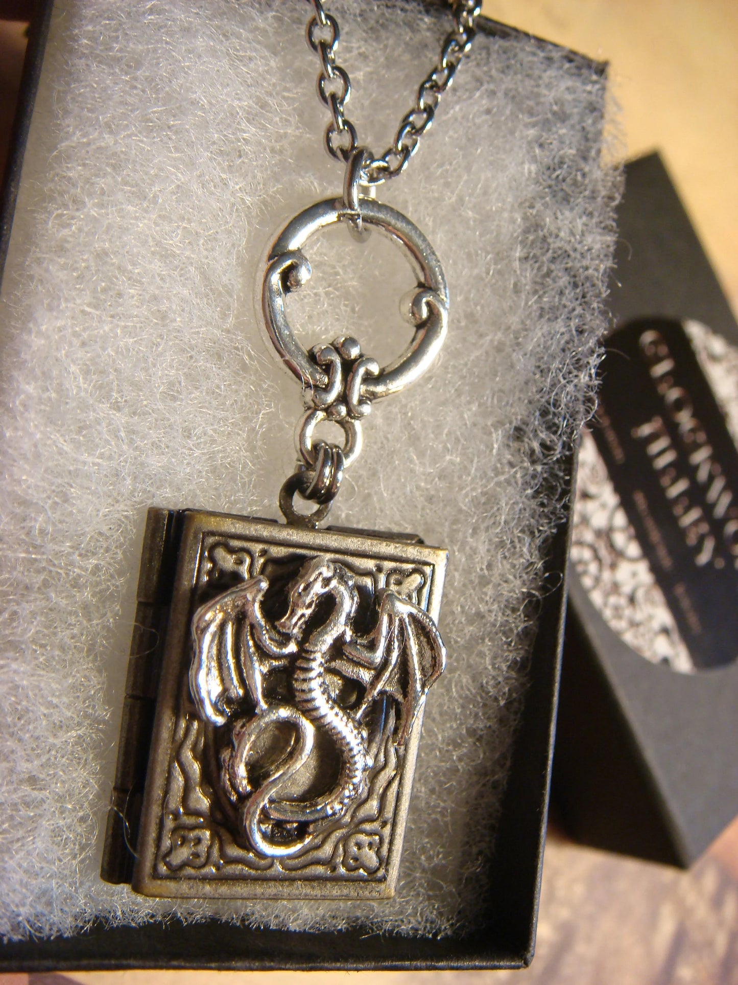 Dragon Book Locket Necklace