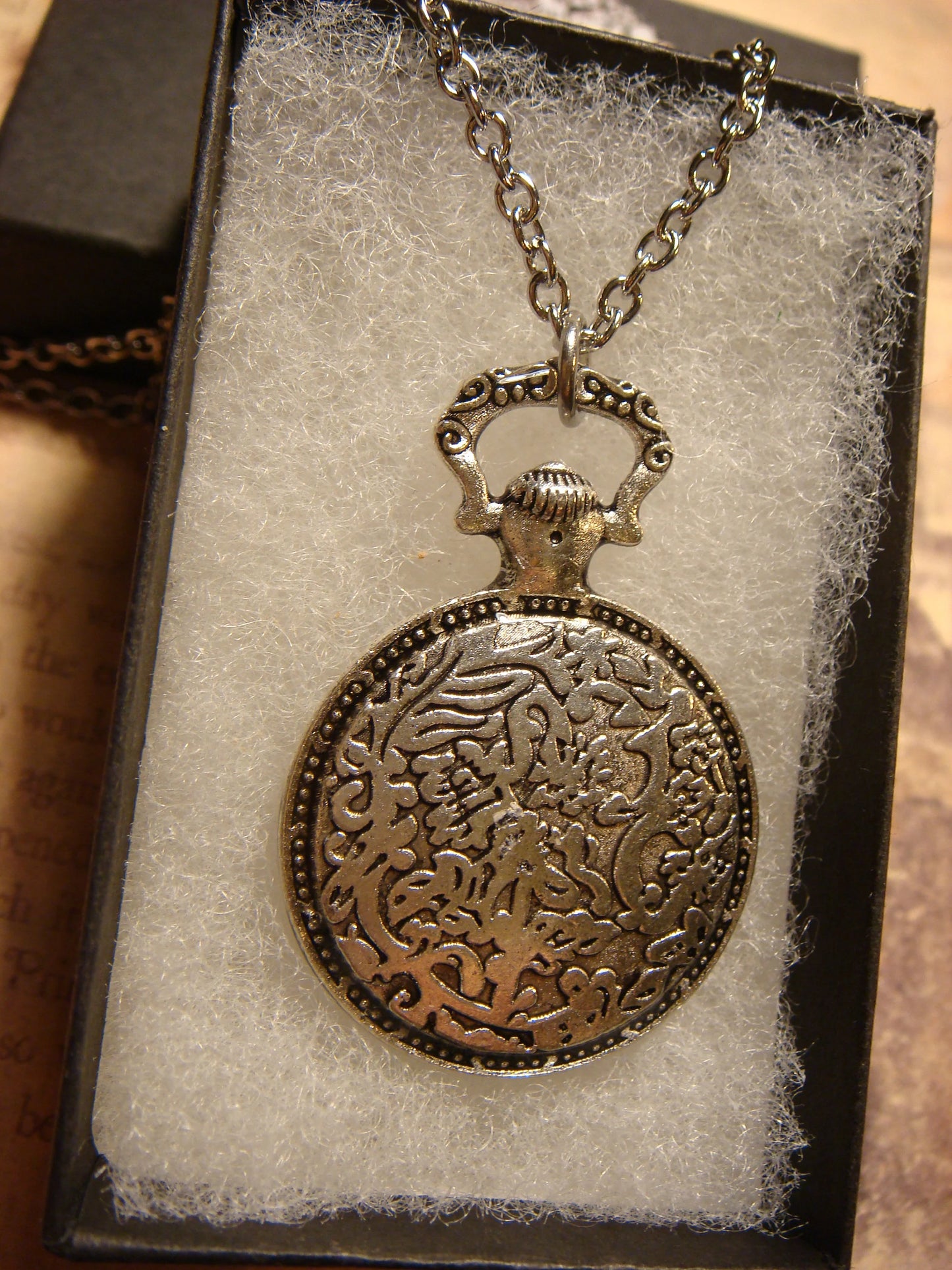 Zodiac Taurus Pocket Watch Pendant Necklace