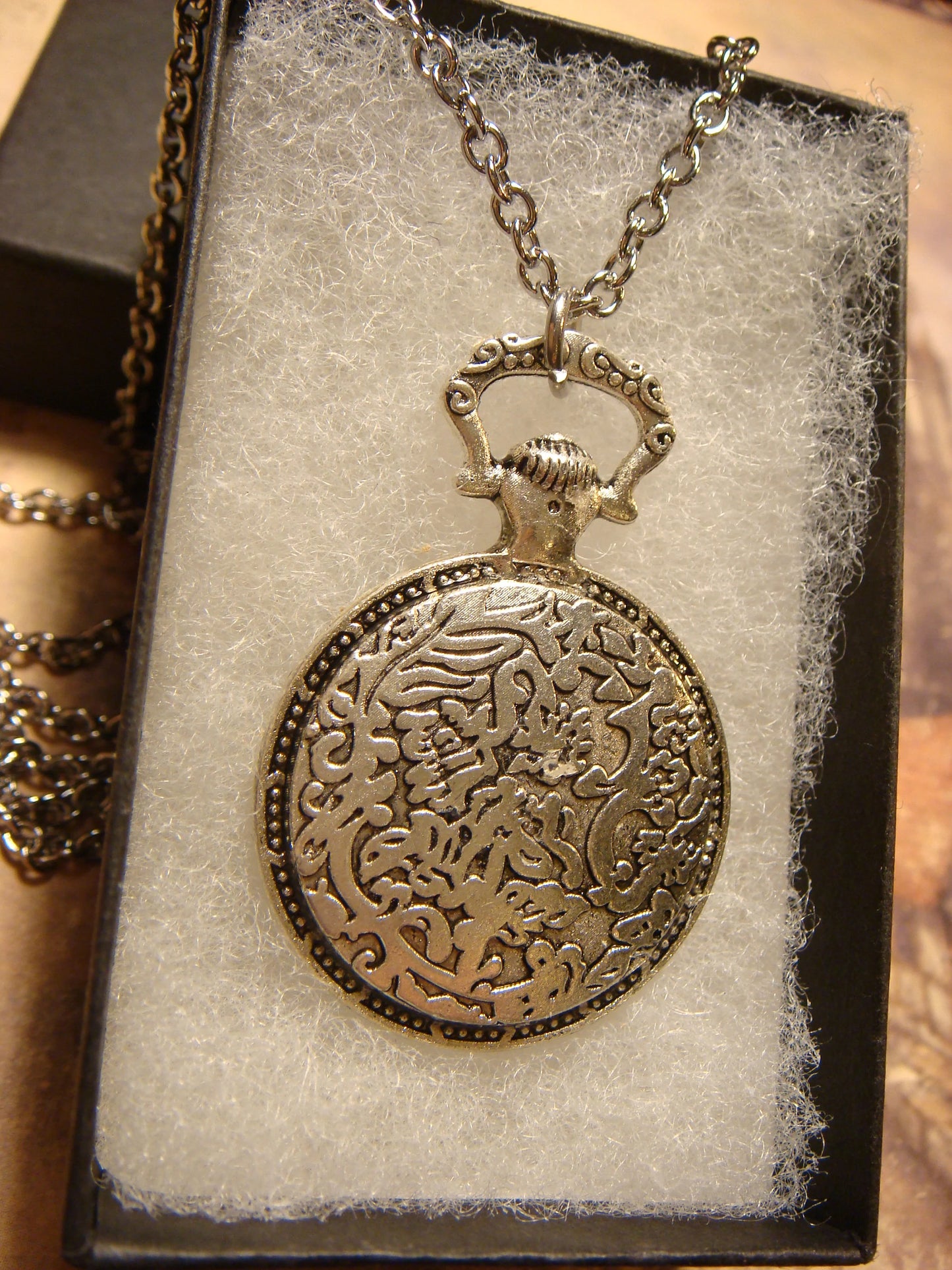 Zodiac Cancer Pocket Watch Pendant Necklace