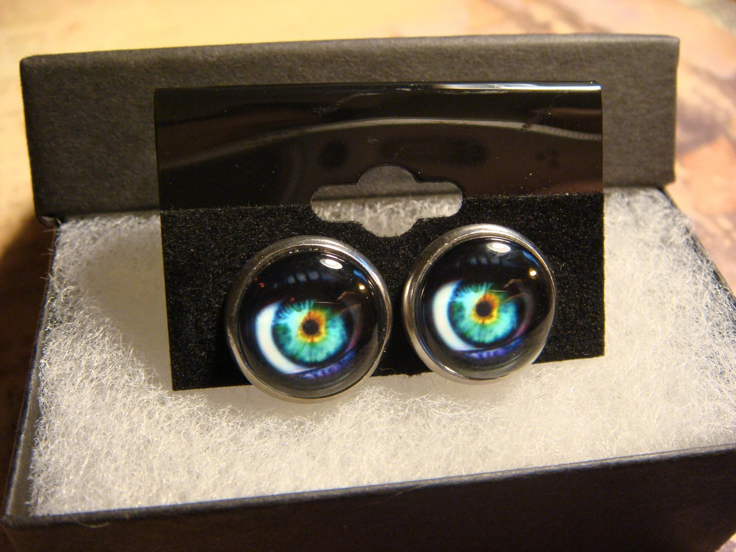 Eye Image Stainless Steel Stud Earrings