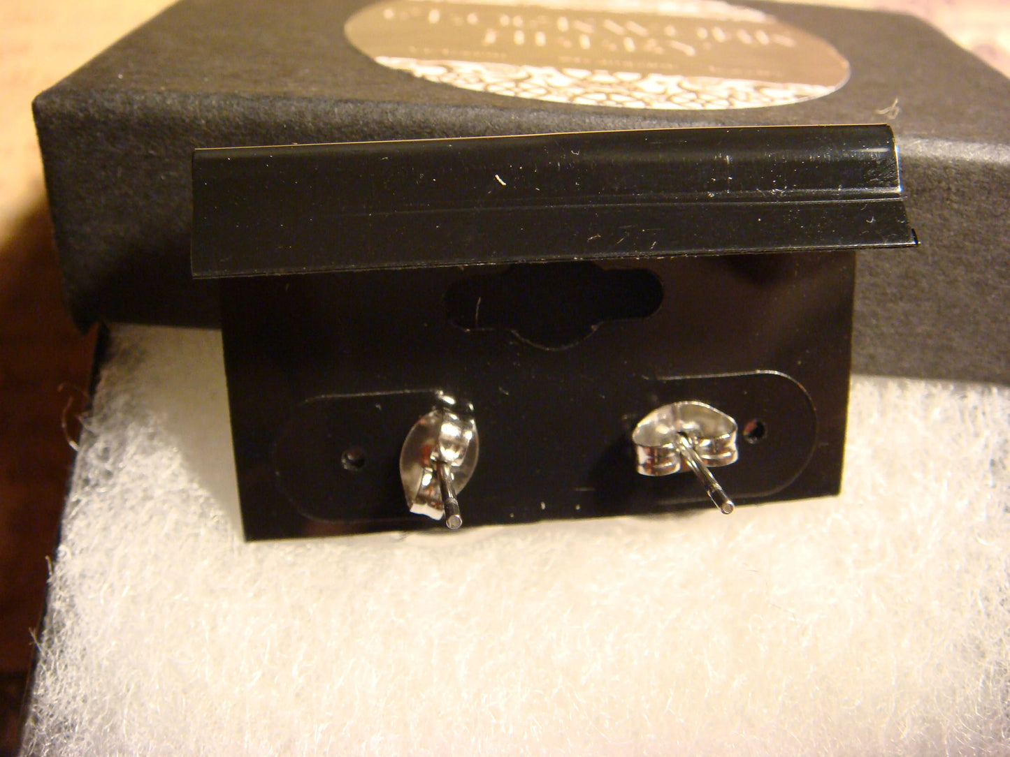 Blue Butterfly Image Stainless Steel Stud Earrings