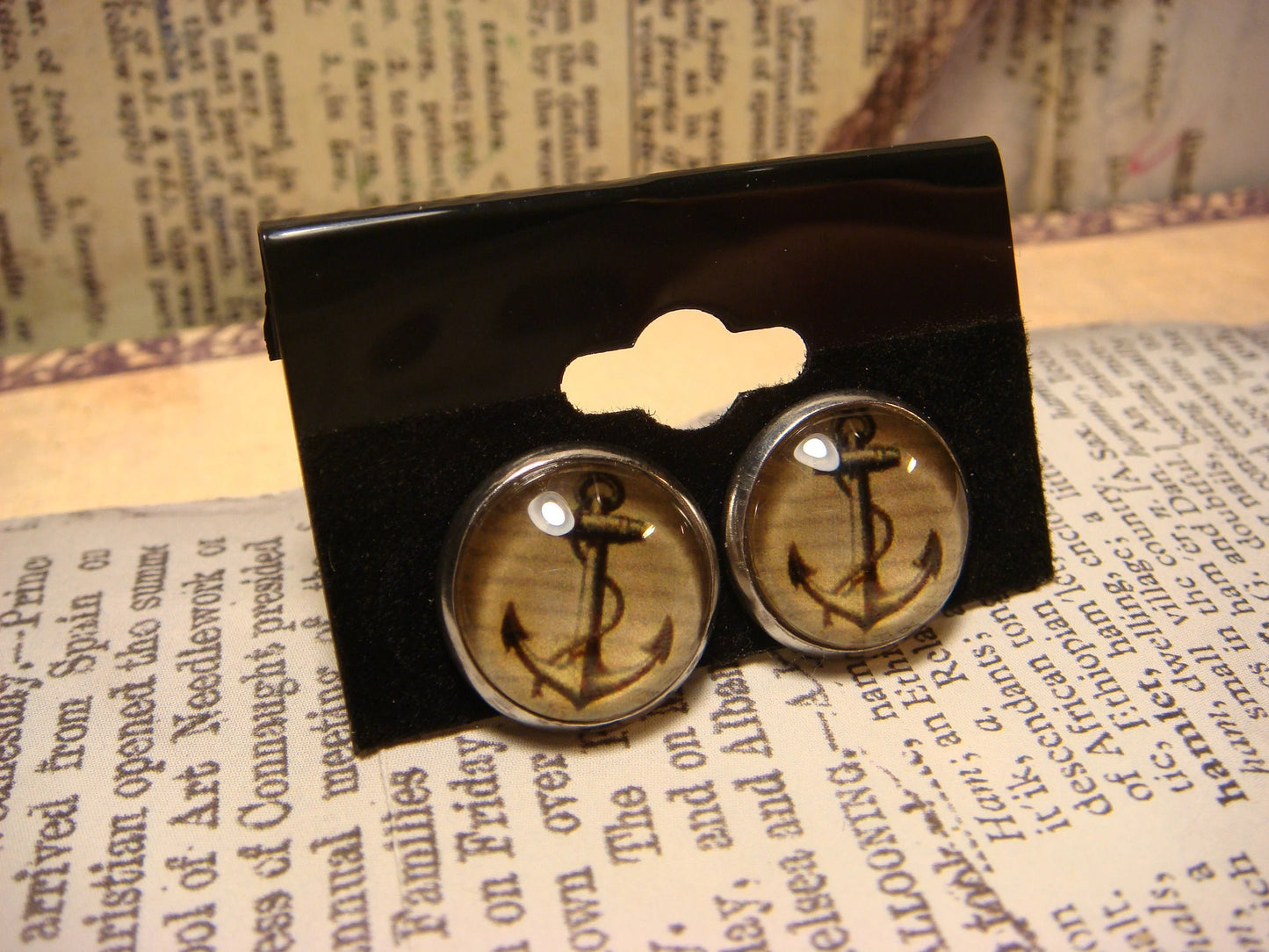 Anchor Image Stainless Steel Stud Earrings