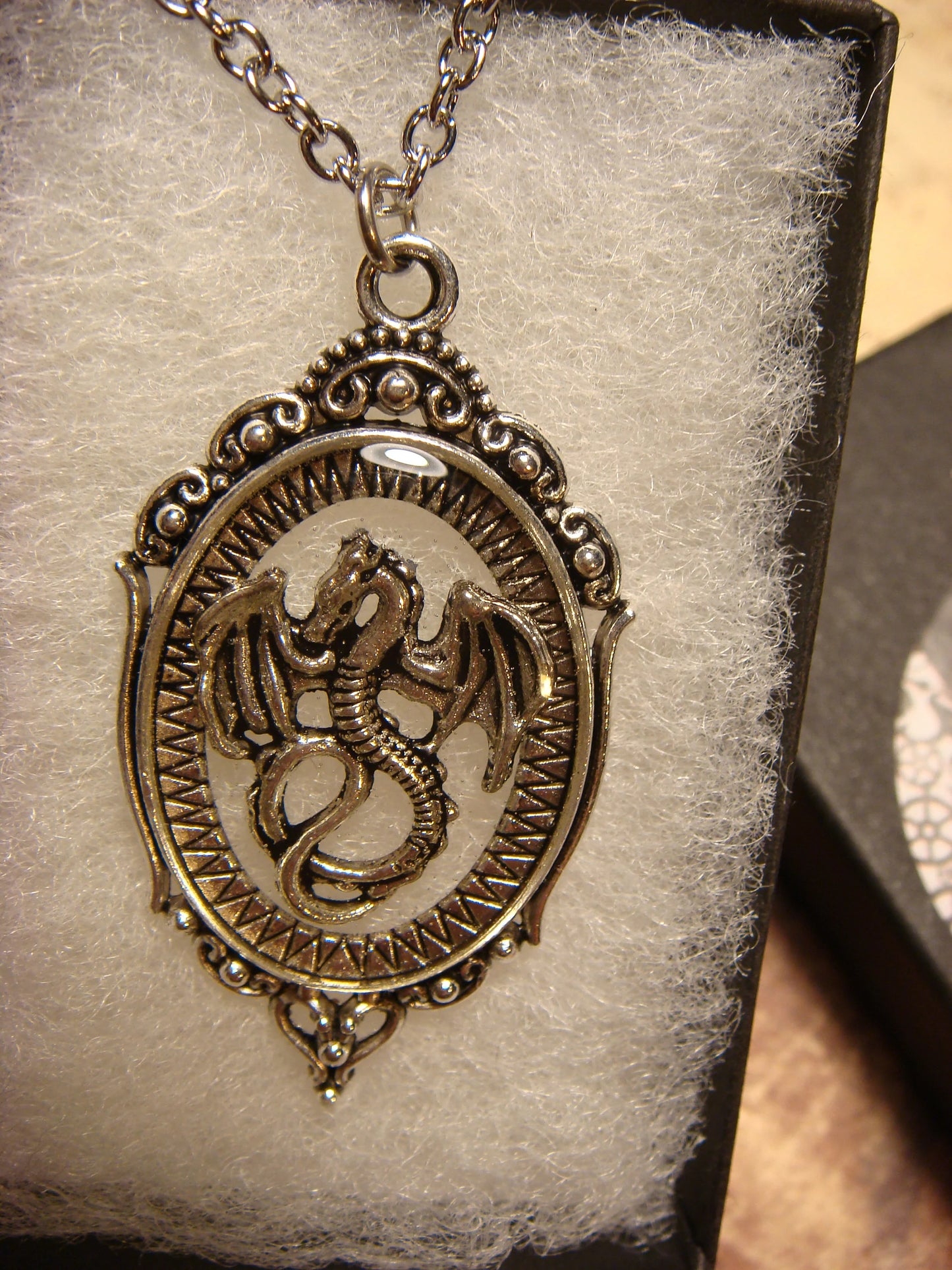 Dragon in See-thru Ornate Necklace