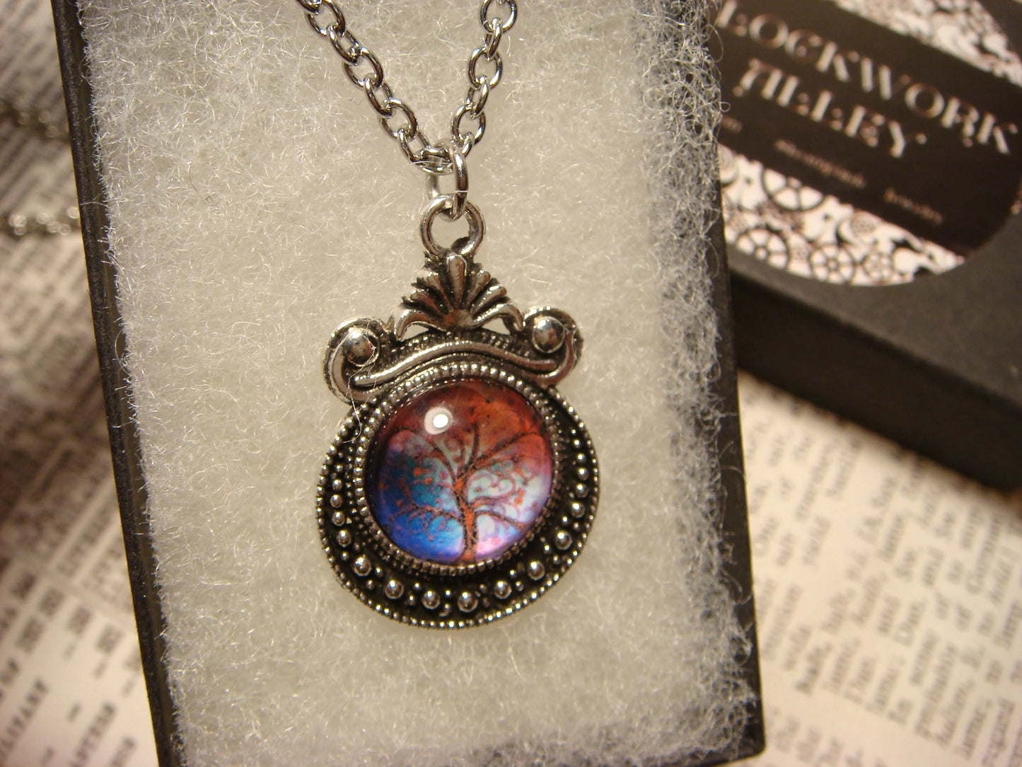 Tree Image Small Ornate Necklace