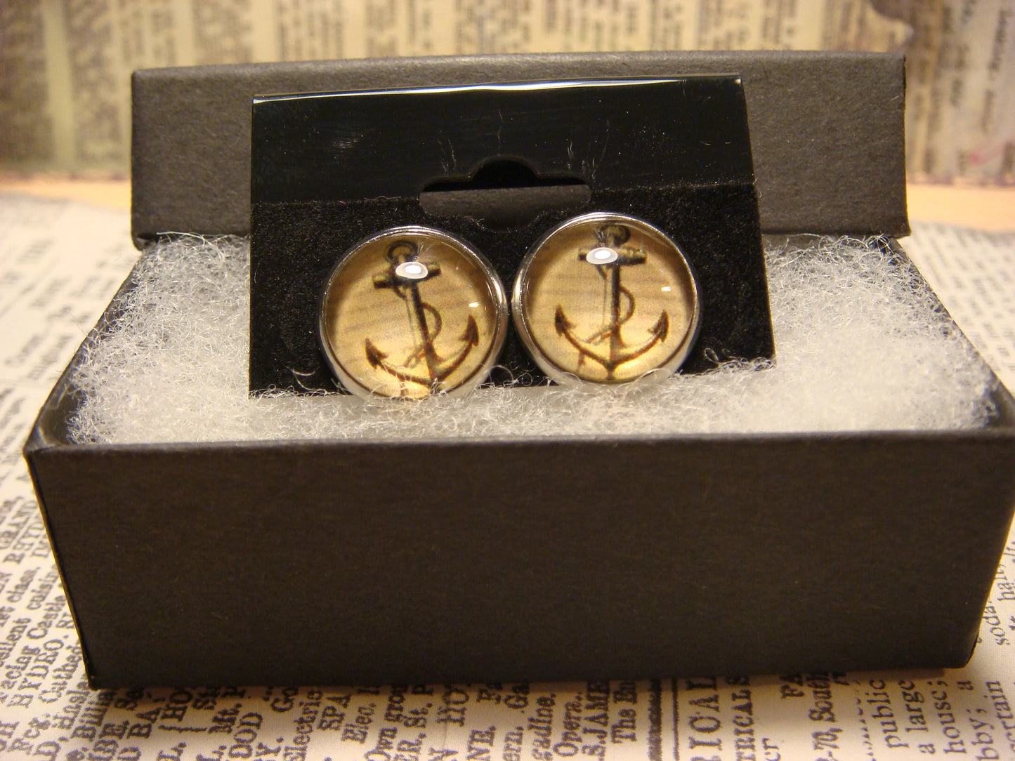 Anchor Image Stainless Steel Stud Earrings