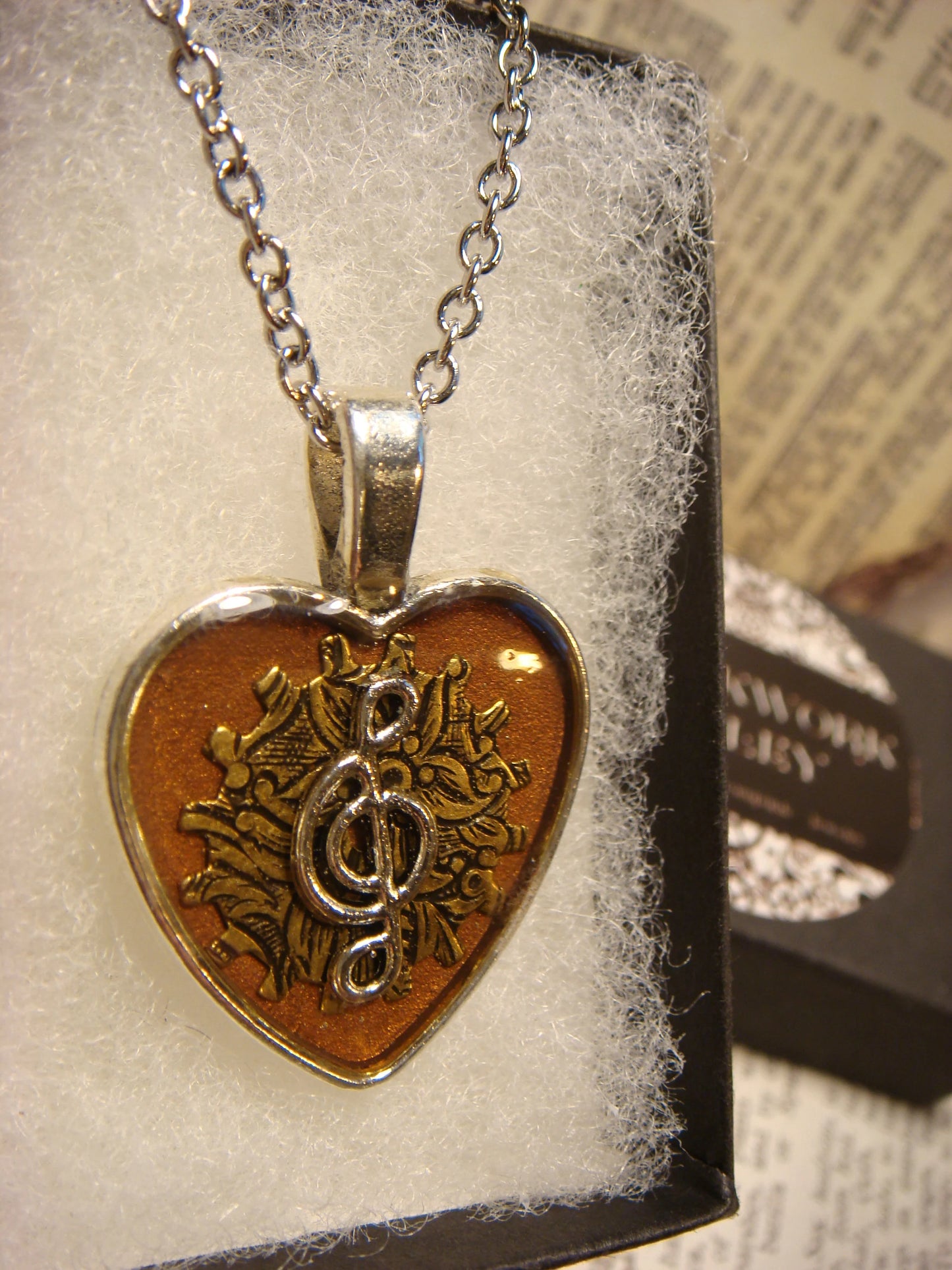 Treble Clef Heart Necklace
