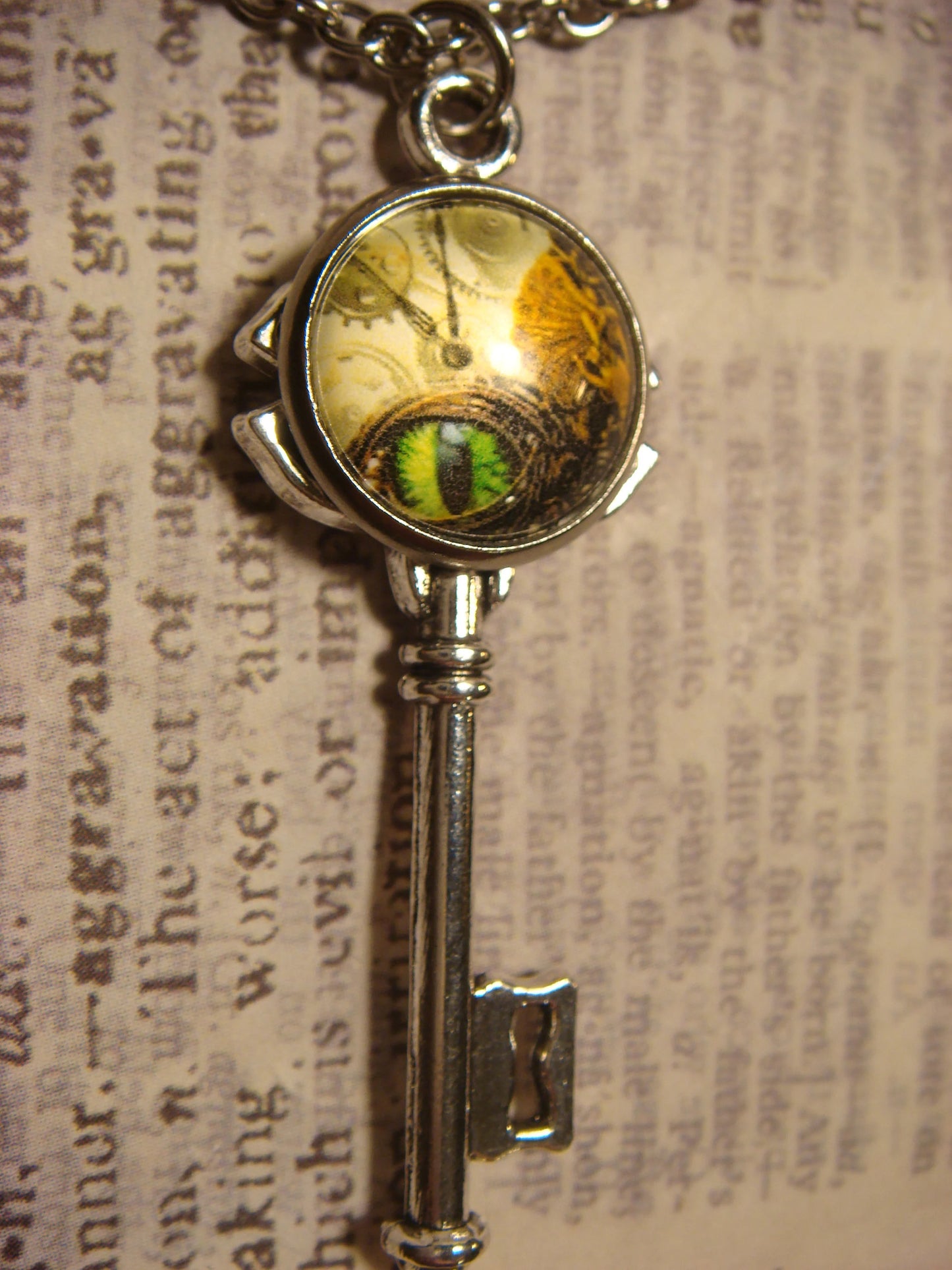 Steampunk Eye Image Key Necklace