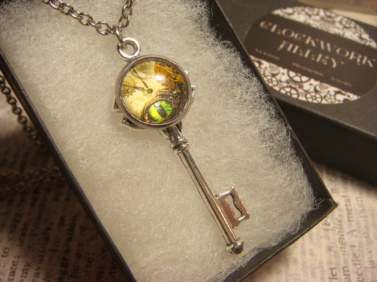 Steampunk Eye Image Key Necklace