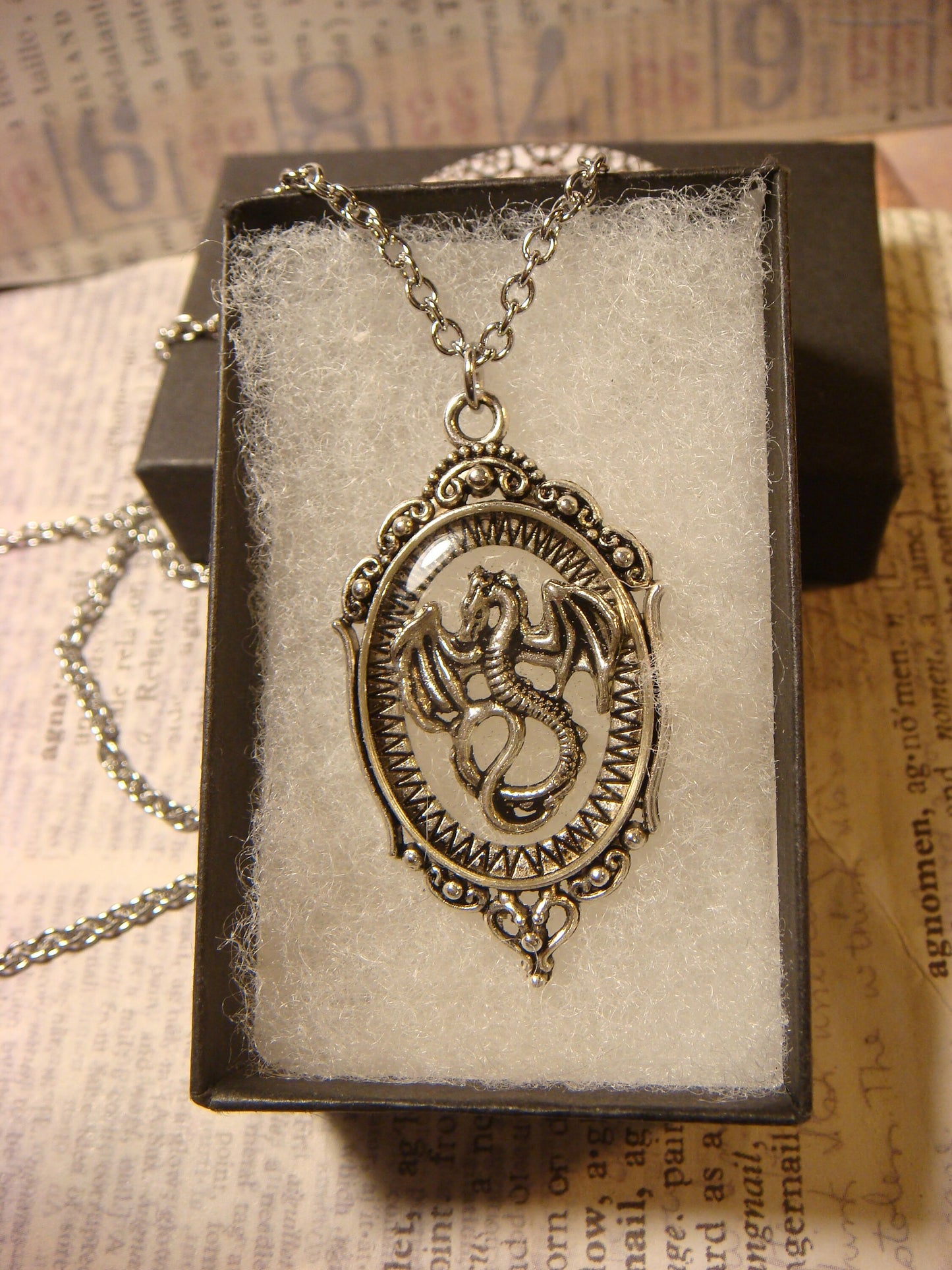 Dragon in See-thru Ornate Necklace