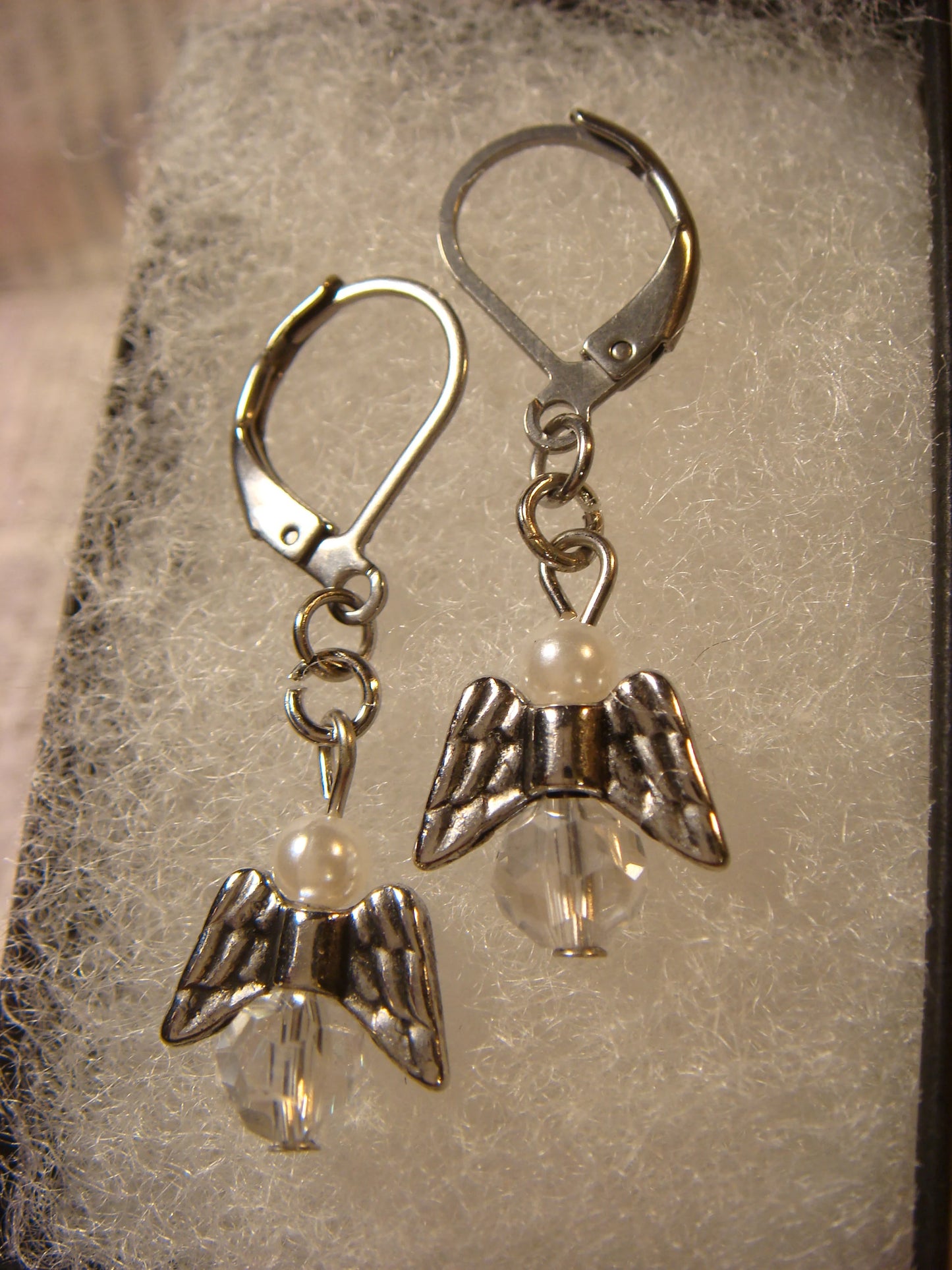 Angel Bead Dangle Earrings