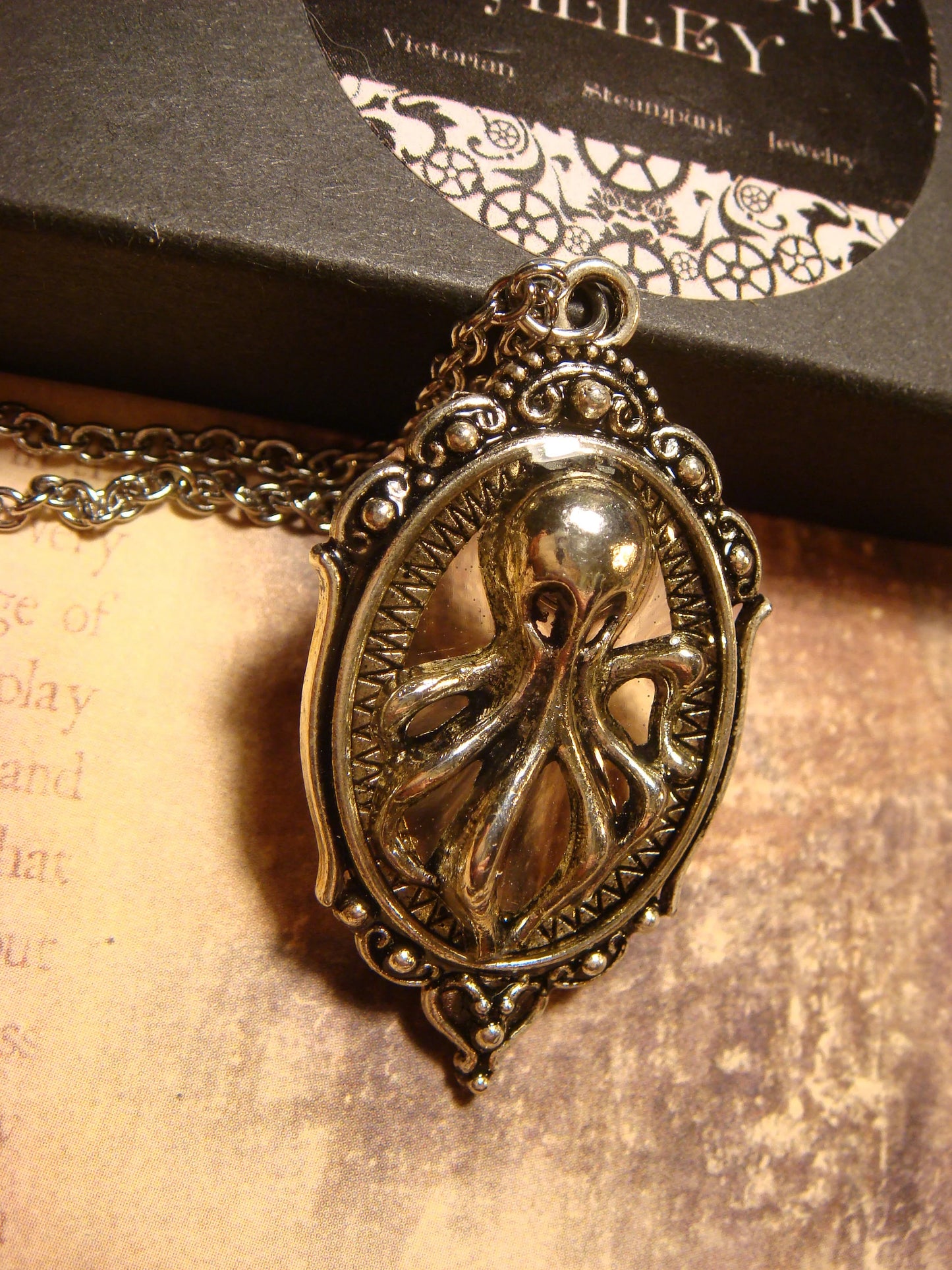 Octopus in See-thru Ornate Necklace