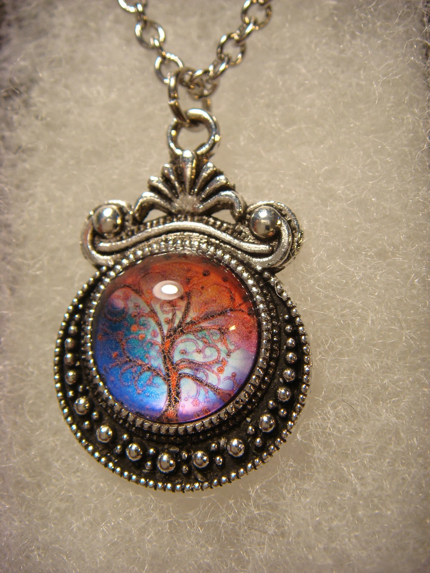 Tree Image Small Ornate Necklace