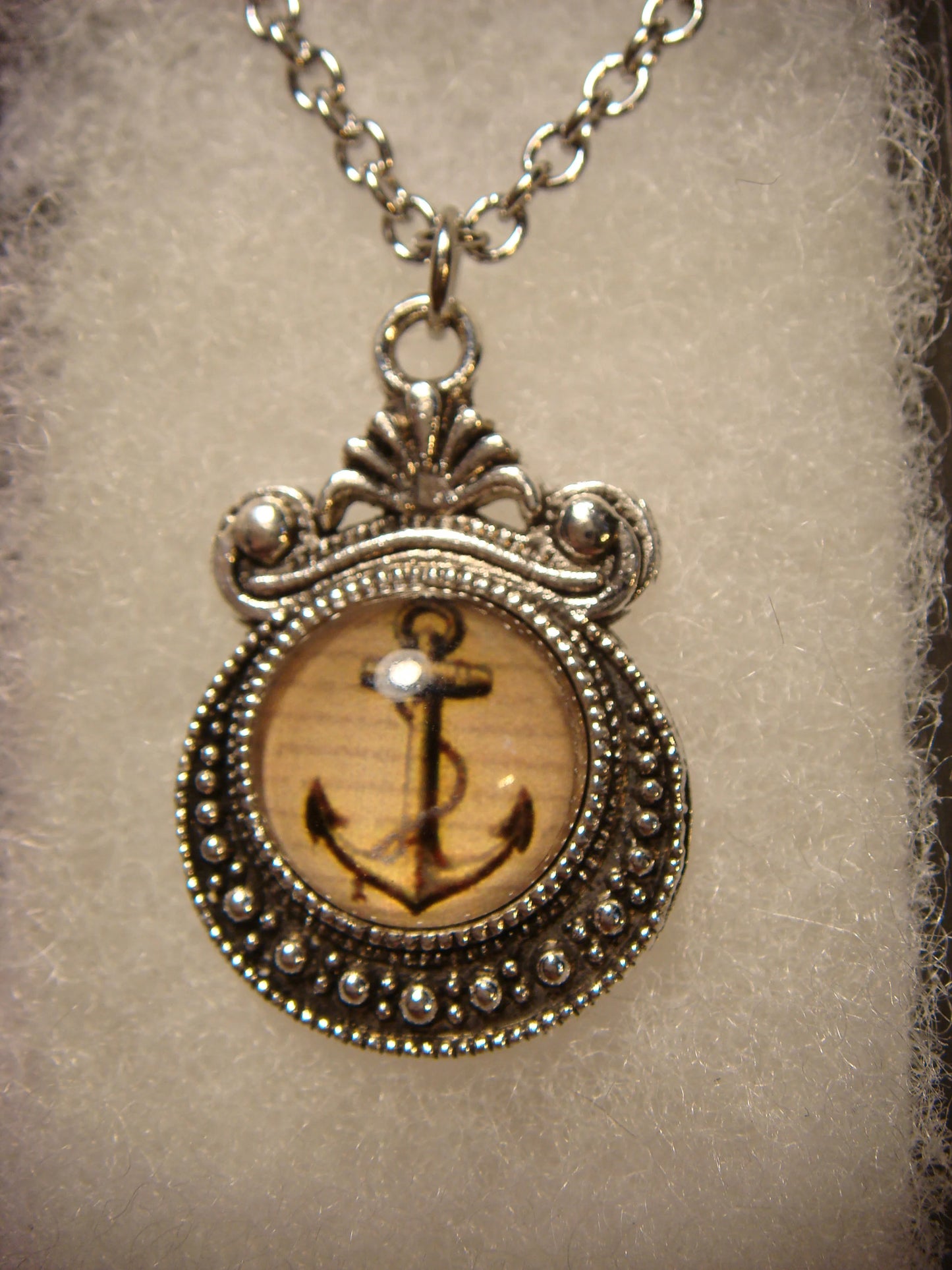 Anchor Image Small Ornate Necklace